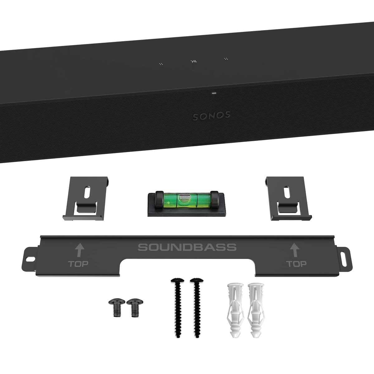Soundbar Mount For Sonos Ray Sound Bar Includes All Necessary Mounting Hardware, Floating Style Soundbar Wall Bracket For Under