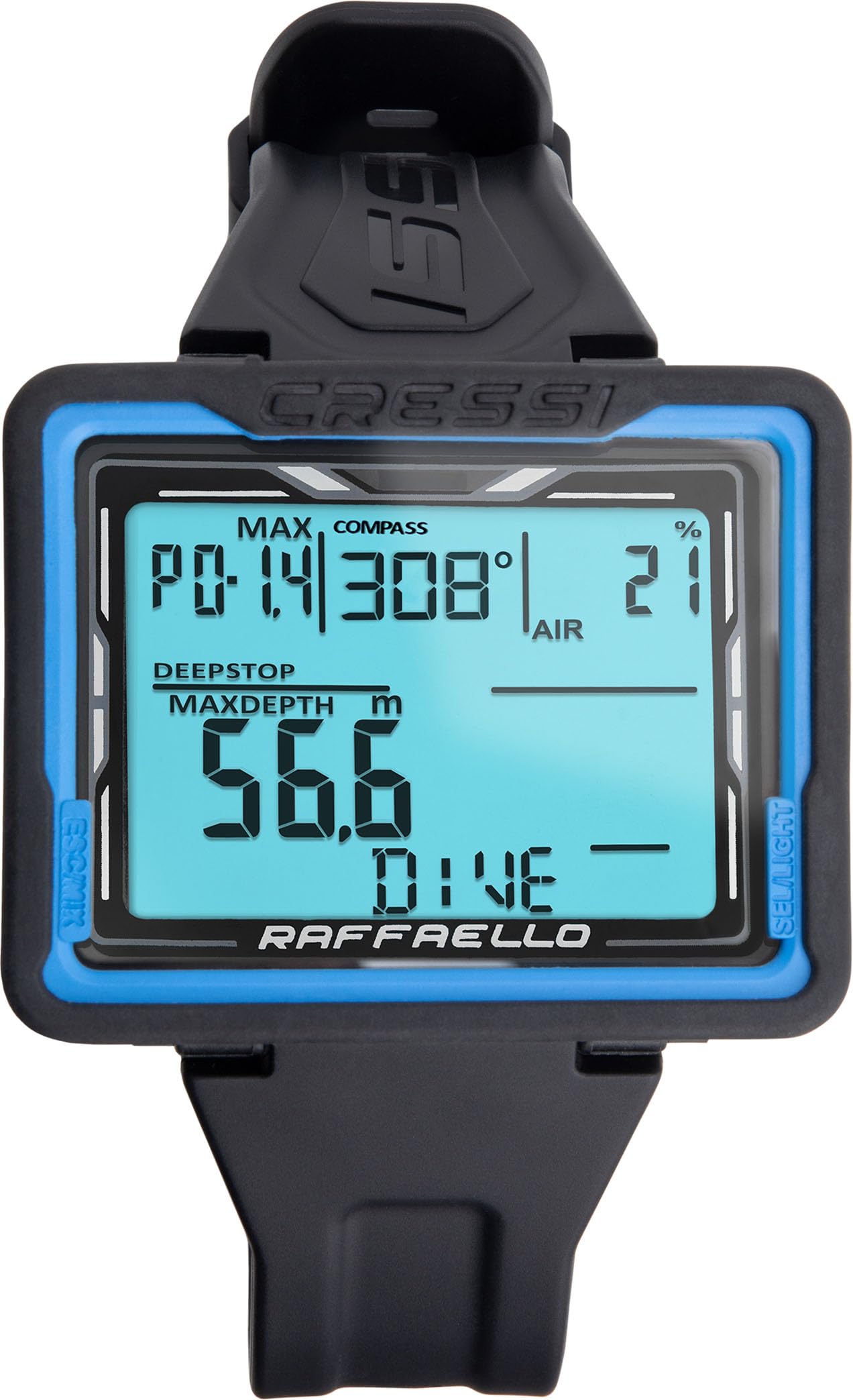 Cressi Raffaello Wrist Computers, Black/Blue