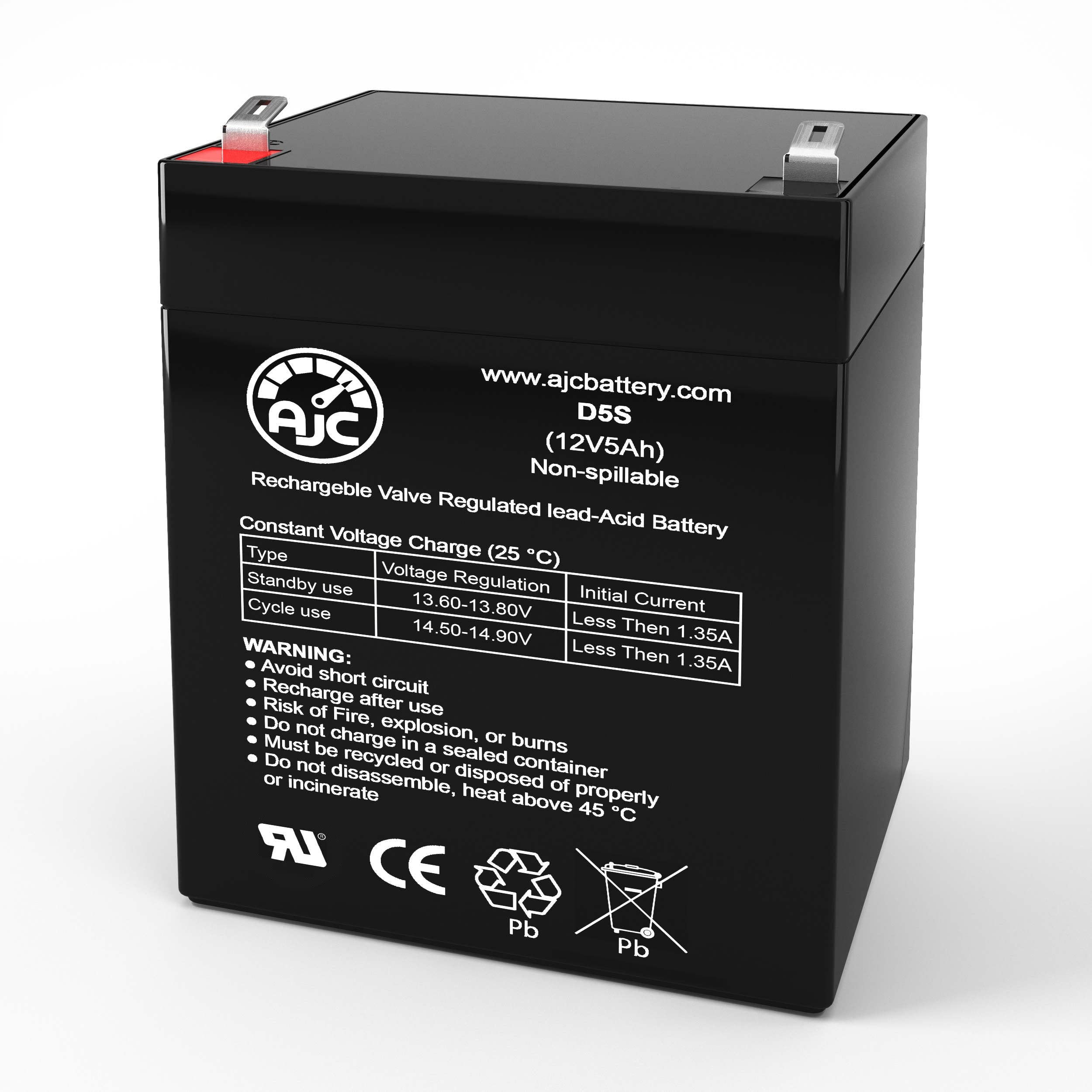 Ajc Battery Compatible With Apc Back Ups 6 Outlets 450Va 120V Bn450M 12V 5Ah Ups Battery