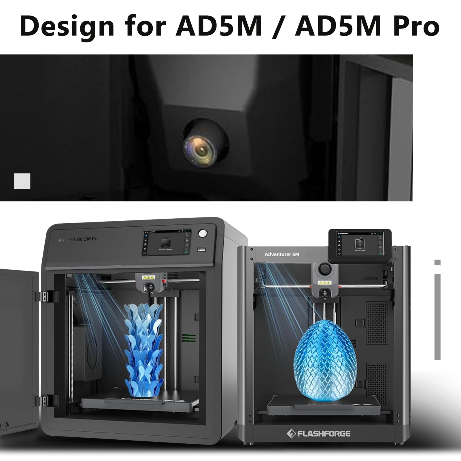 Sahvaim Original Camera Smart Kit For Flashforge Adventurer 5M Pro/5M 3D Printers- 1080P Real-Time Remote Monitoring Surveillanc