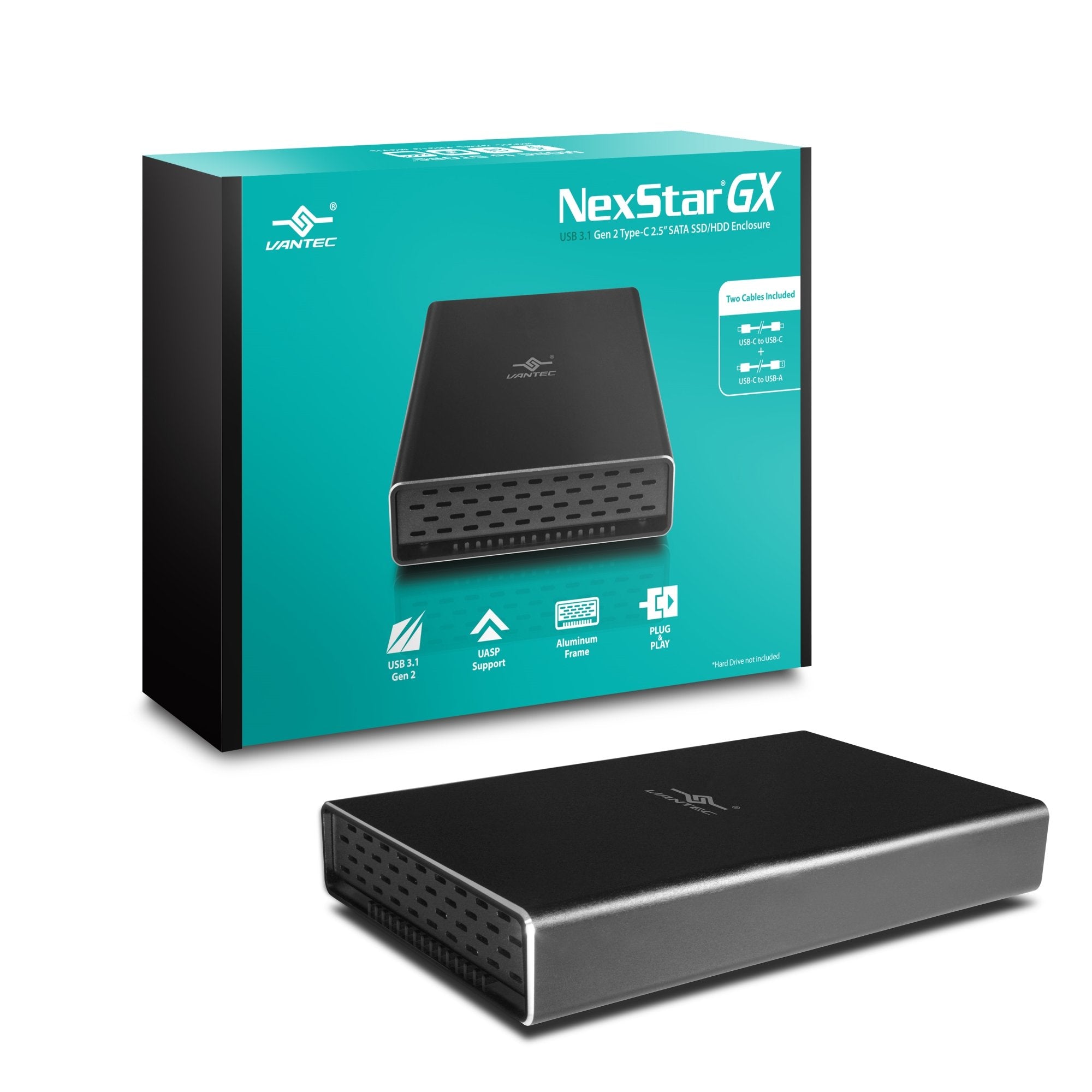 Vantec NST271C31BK USB 3.1 GEN 2 TYPEC 2.5 SATA SSD/HDD ENCLOSURE