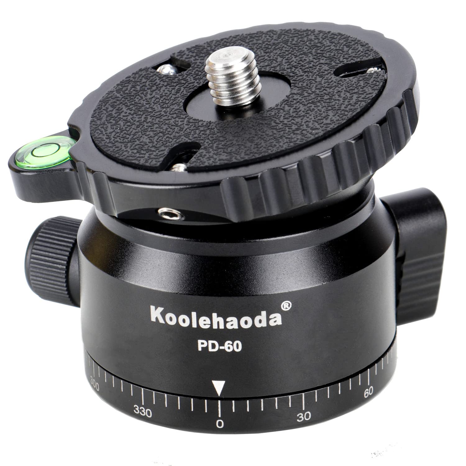 Koolehaoda Tripod Leveling Base Camera Leveler Tripod Head �66Mm Half Ball Inclination 15� And 360� Panoramic, 1/4' 3/8' Mounting Screw For Dslr Camera/Camcorder/Video Head/Gimbal Heads