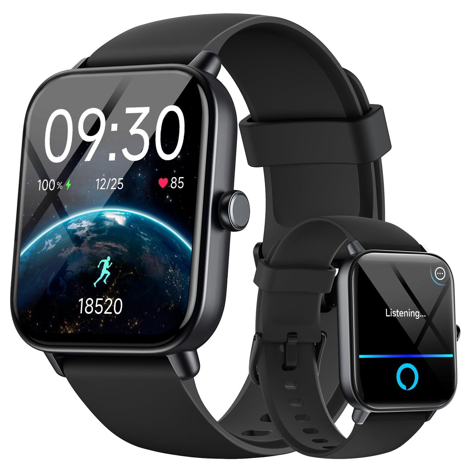 Smart Watches For Men Women Iphone & Android, Alexa Bulit-In, 1.8 '' Touch Screen Smart Watch With Answer/Make Calls, Fitness Tr