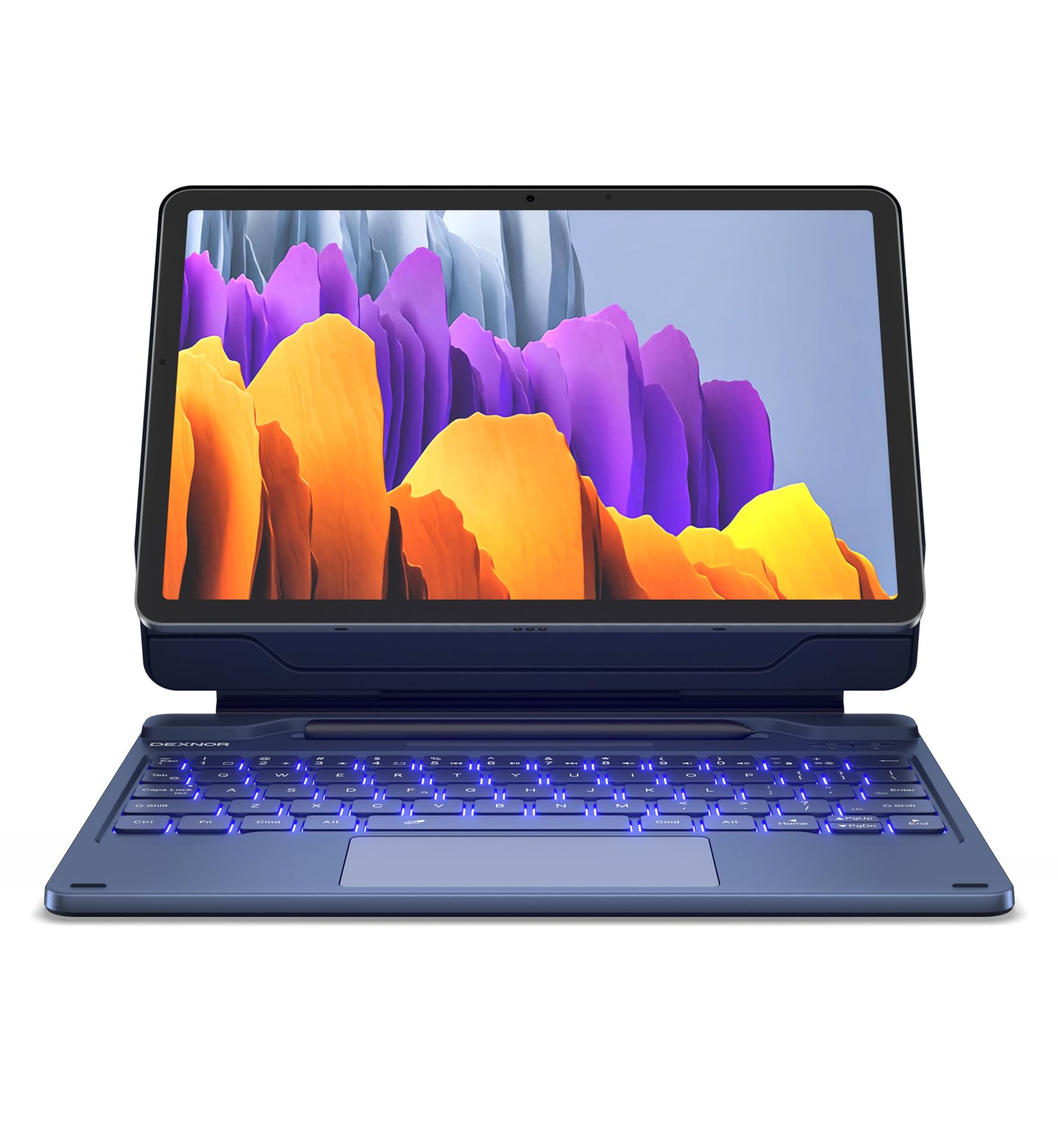 Dexnor Keyboard Case For Samsung Galaxy Tab S9 Fe 5G 10.9'' / S9 11'' Case With Keyboard Magnetic Floating Cantilever Stand Mult