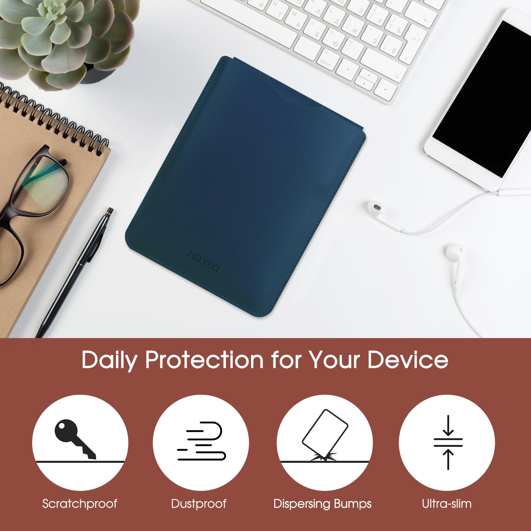 Hoyixi Universal Sleeve Case For 6.8 Inch Kindle/Kobo/Voyaga/Lenovo/Pocketbook/Sony/Tolino E Book E Reader Lightweight Leather S