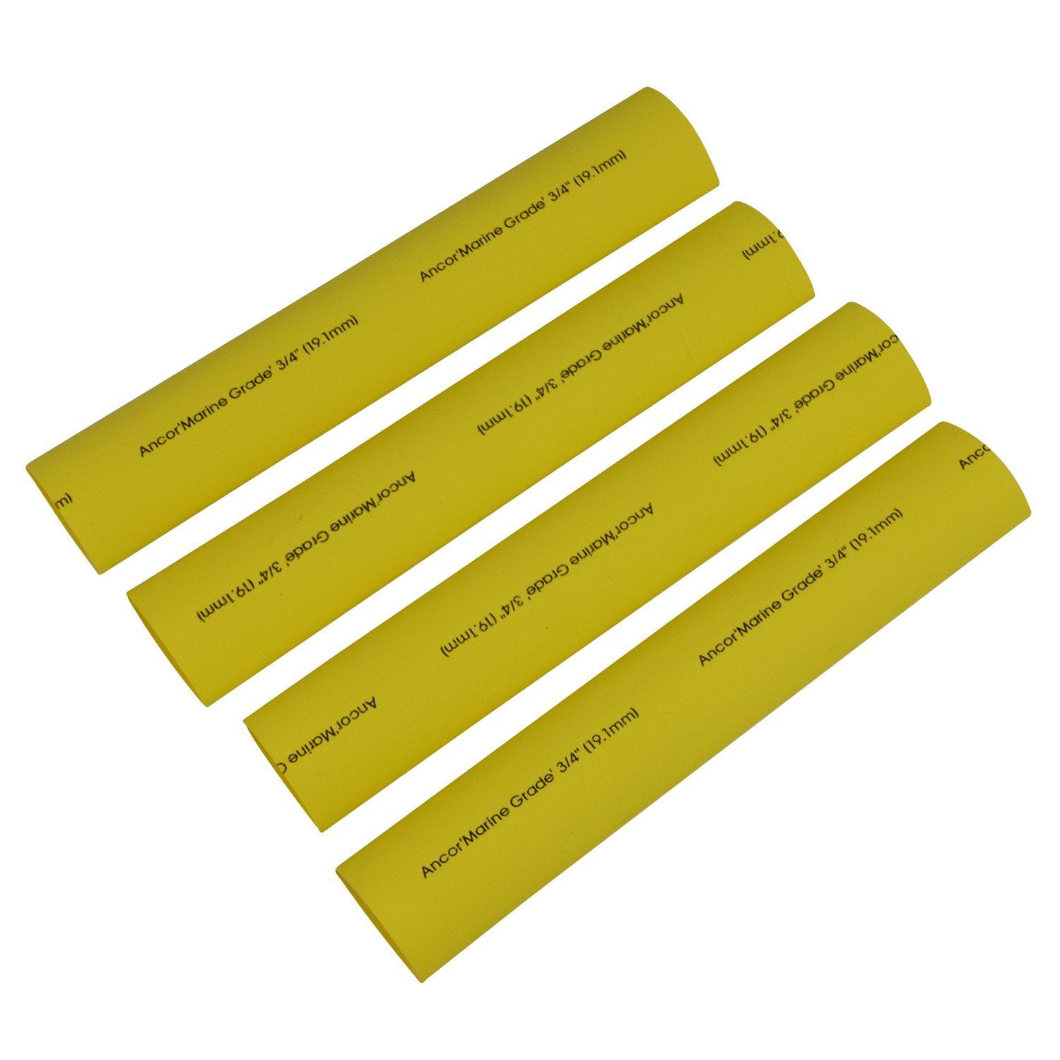 Ancor 306924 Marine Grade Electrical Adhesive Lined Heat Shrink Tubing (3/4-Inch Diameter, 12-Inches Long, Yellow, 4-Pack)