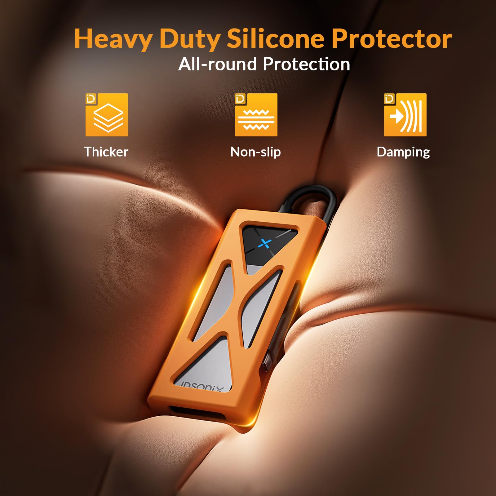 Idsonix M.2 Enclosure Adapter Nvme Enclosure [Integrated Design With Heavy Duty Protector], Nvme To Usb C 10Gbps, M.2 To Usb 3.2 Gen2 With Uasp Trim, Ssd Enclosure Support M.2 Nvme Pcie & Ahci Sata