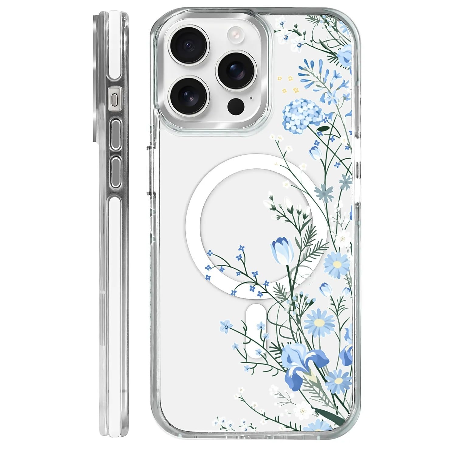 casesok for iPhone 14 Pro Case Compatible with Magsafe,Clear Aesthetic Design Cute for Girls Women,Anti-Drop Protective Hard Pho