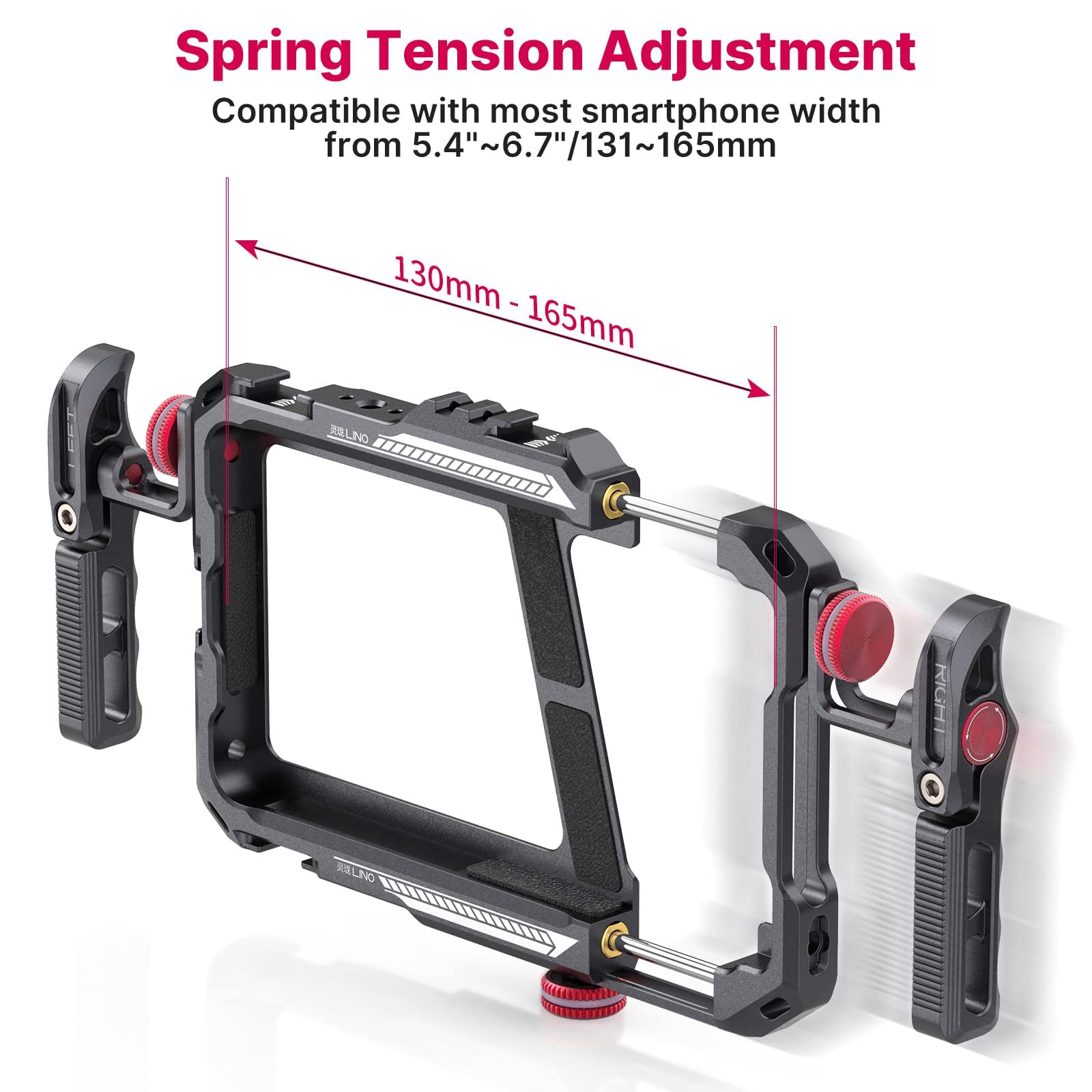 Ulanzi Smartphone Video Rig With Handle, Lino Filmmaking Case Aluminum Alloy Phone Video Stabilizer Grip Tripod Mount For Video