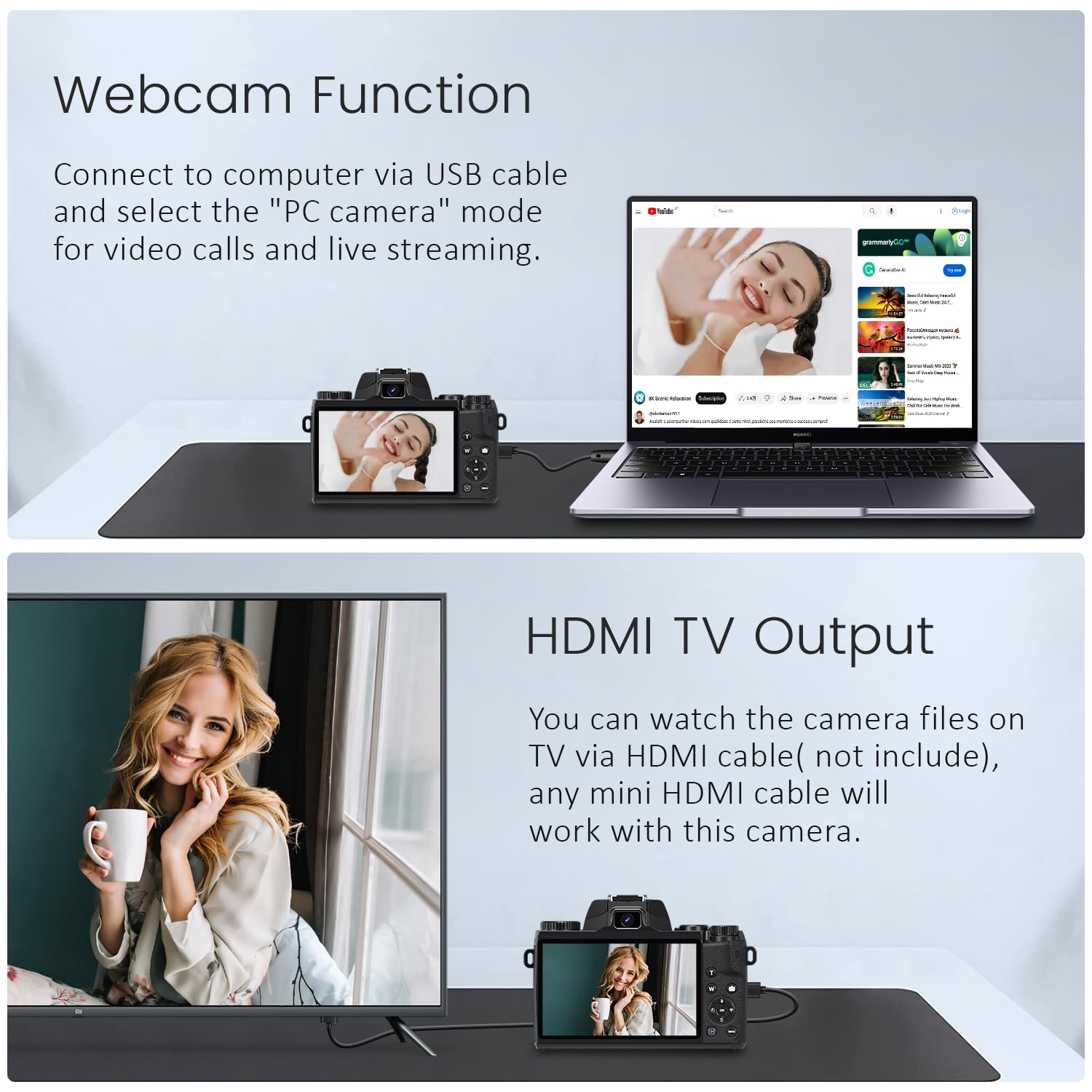 Saneen Digital Camera, 4K Cameras For Photography & Video, 64Mp Wifi Touch Screen Vlogging Camera For Youtube With Flash, 32Gb S