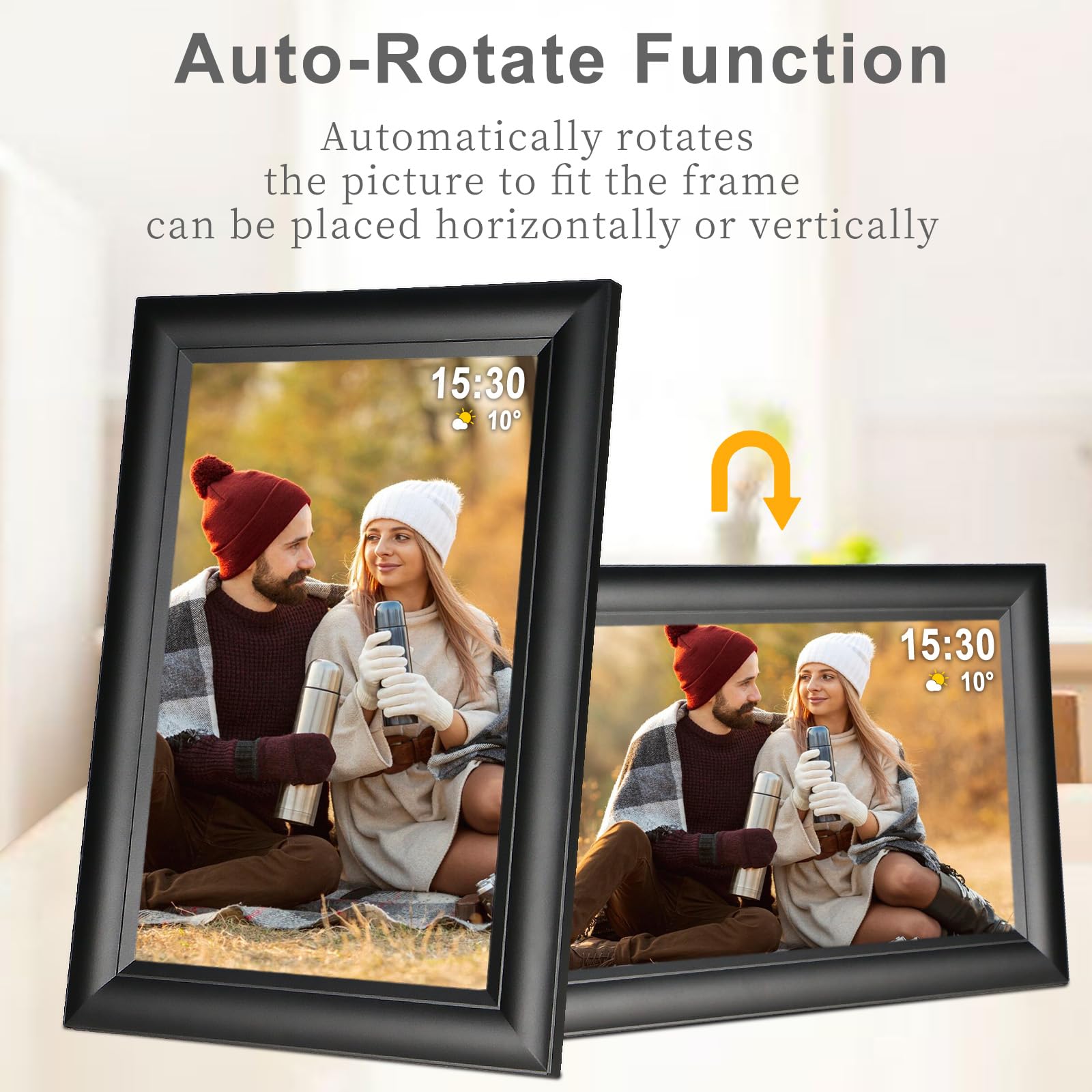 Yamemo 32Gb Frameo Digital Frame Wifi Digital Picture Frames Load From Phone,Frameo 10.1 Inch Smart Wifi Digital Photo Frame,128