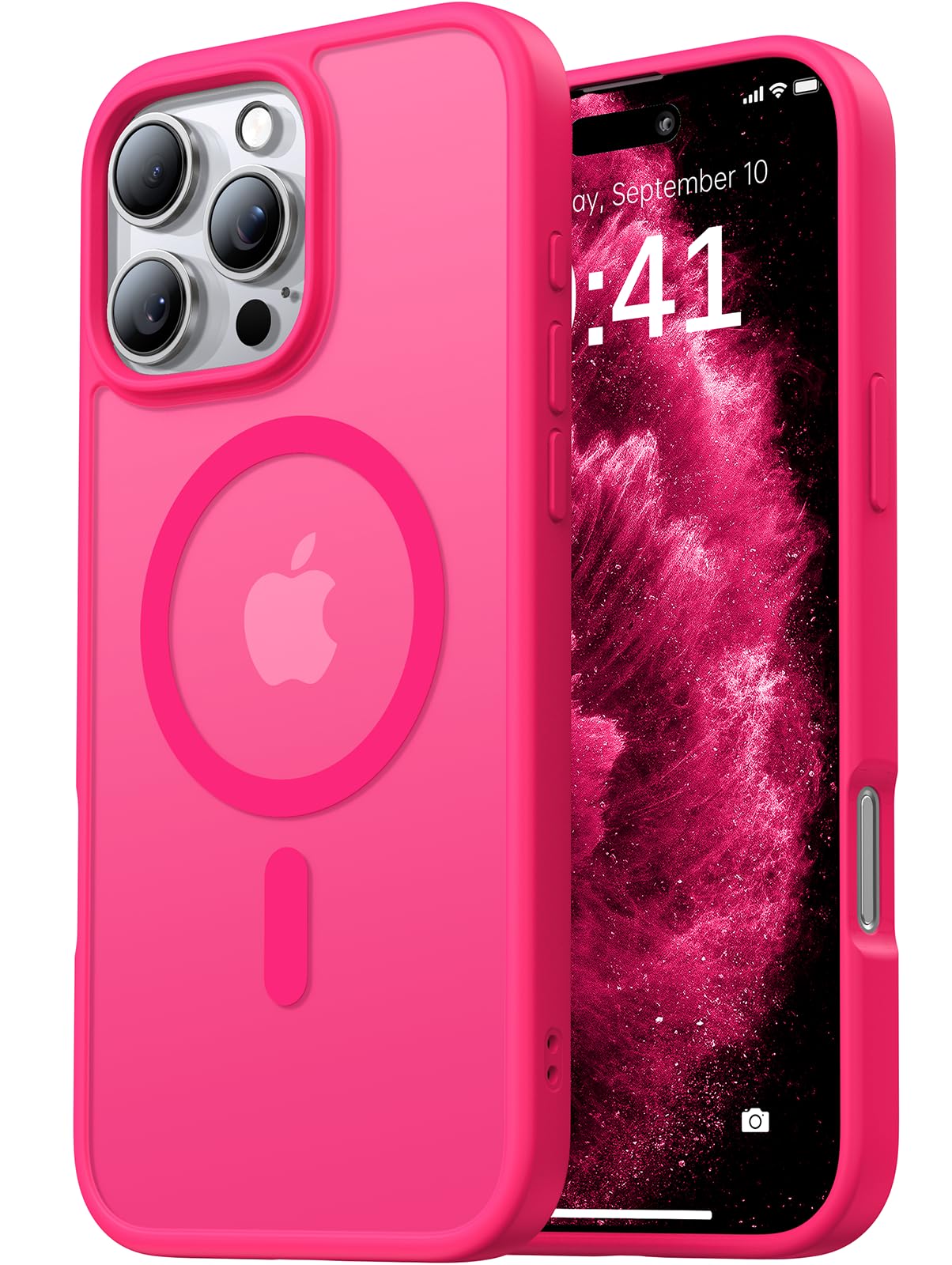 Aulofe Magnetic Shockproof For Iphone 16 Pro Max Case, Skin Friendly[Compatible With Magsafe] [Military Grade Protection] Anti Y