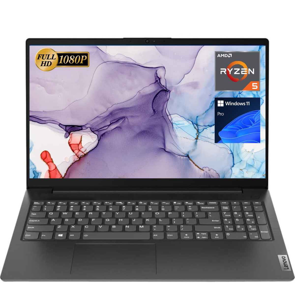 Lenovo V15 Laptop, 15.6'' Fhd Display, Amd Ryzen 5 5500U Hexa Core Processor, 16Gb Ram, 2Tb Ssd, Hdmi, Rj45, Numeric Keypad, Wi 