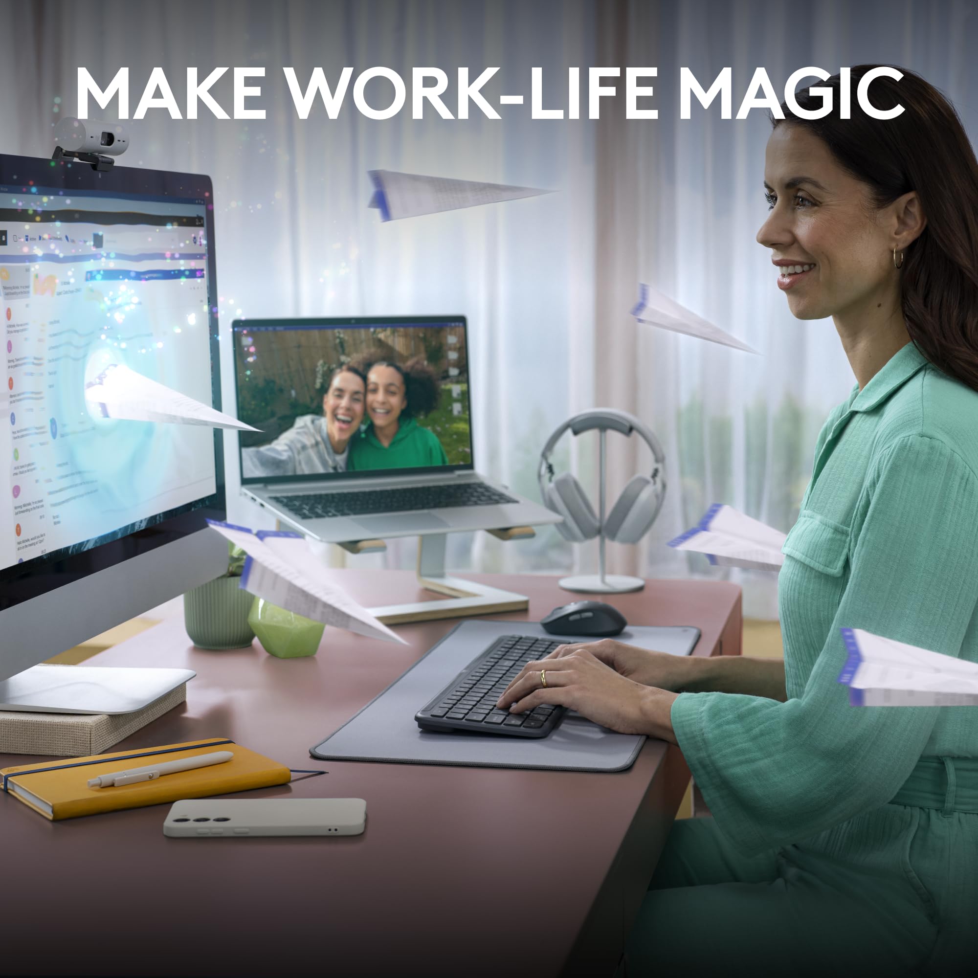 Logitech Signature Slim K950 Wireless Keyboard, Sleek Design, Switch Typing Between Devices, Quiet Typing, Bluetooth, Multi-Os,