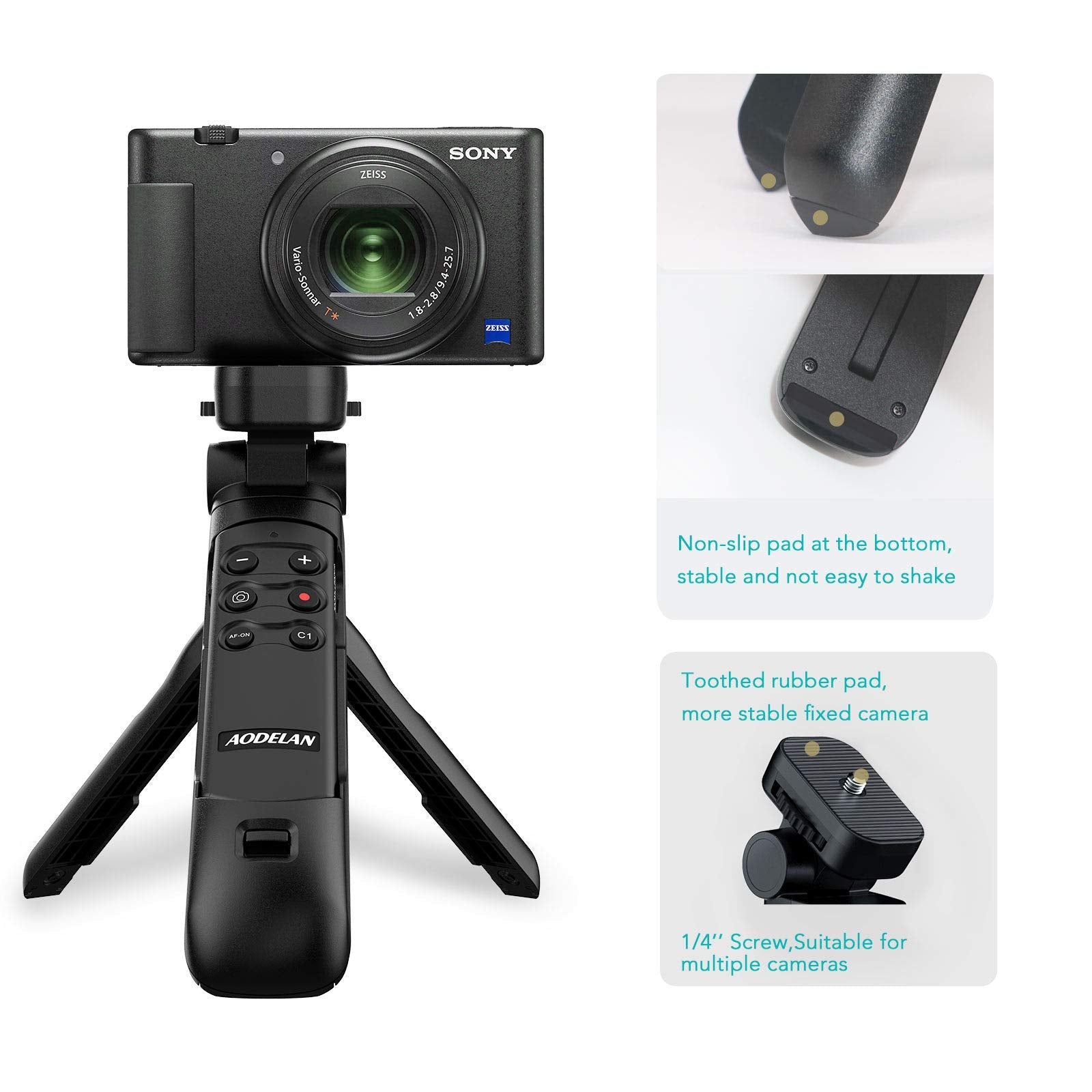 Wireless Shutter Release Camera Remote Control Shooting Grip And Tripod For Sony Zv 1, A7 Iii, A6600, A7C, A7R Iv. Replace Gp Vp