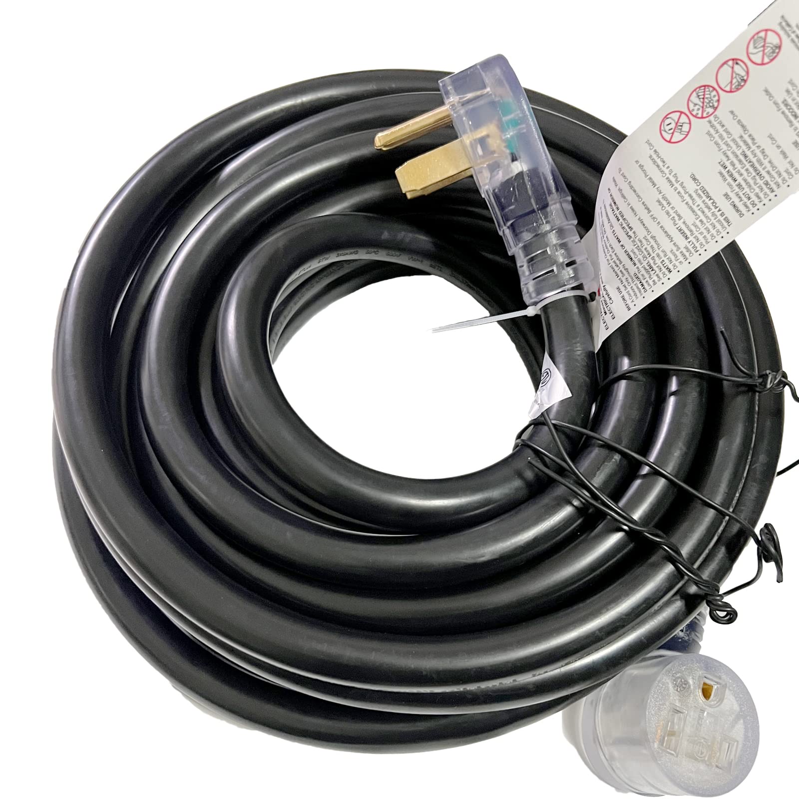 Suplevel 250 Volt Welder Extension Cord 40 Feet, Nema 6 50 Stw 8Awg/3C Heavy Duty Industrial Welder Cord With Lighted End, For H