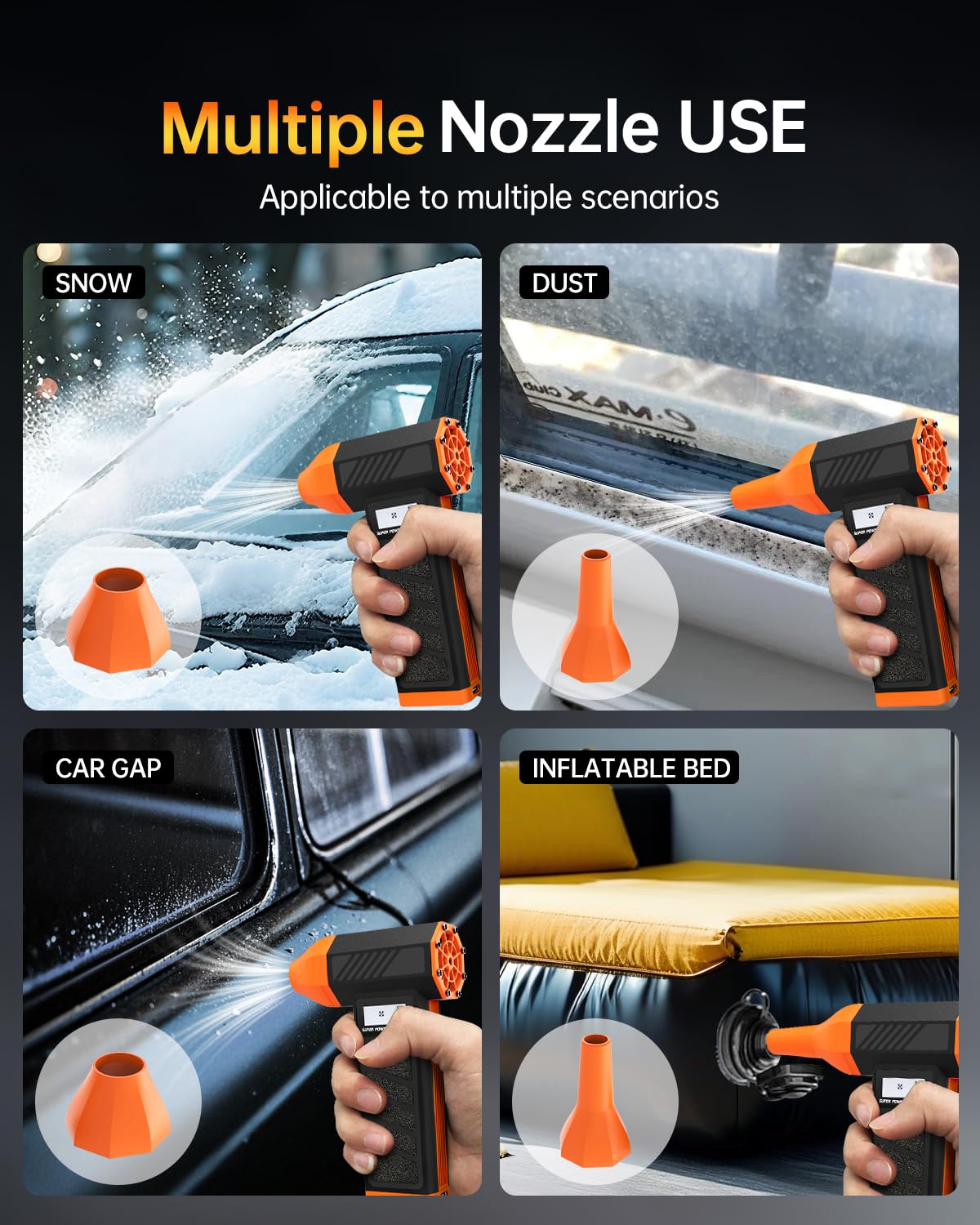 Electric Air Duster,Mini Compressed Air Blower Duster,Air Blower With Versatile Use For Electronics,Keyboard,Car,Home,Outdoor,Ha