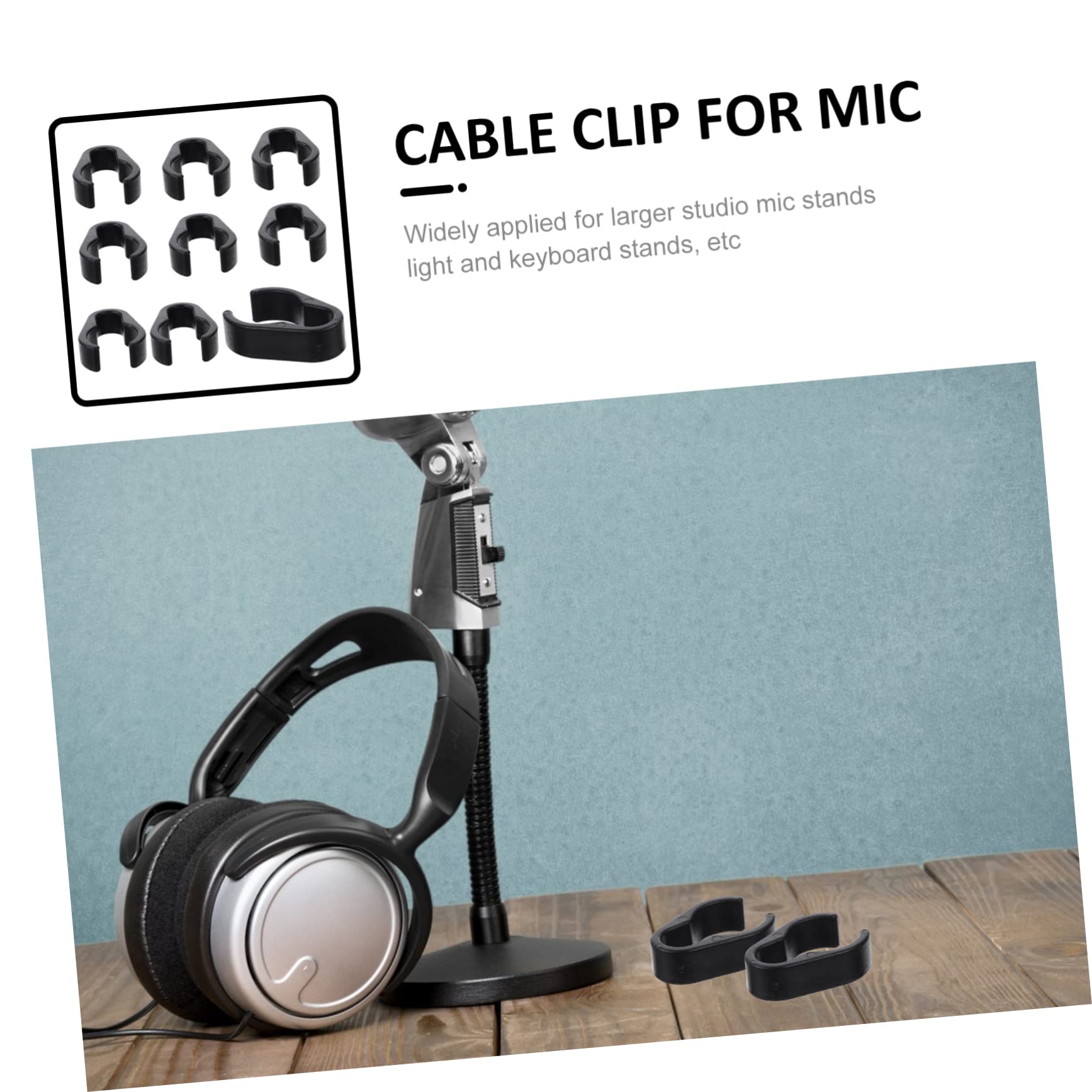 Topperfun 10Pcs Microphone Clip