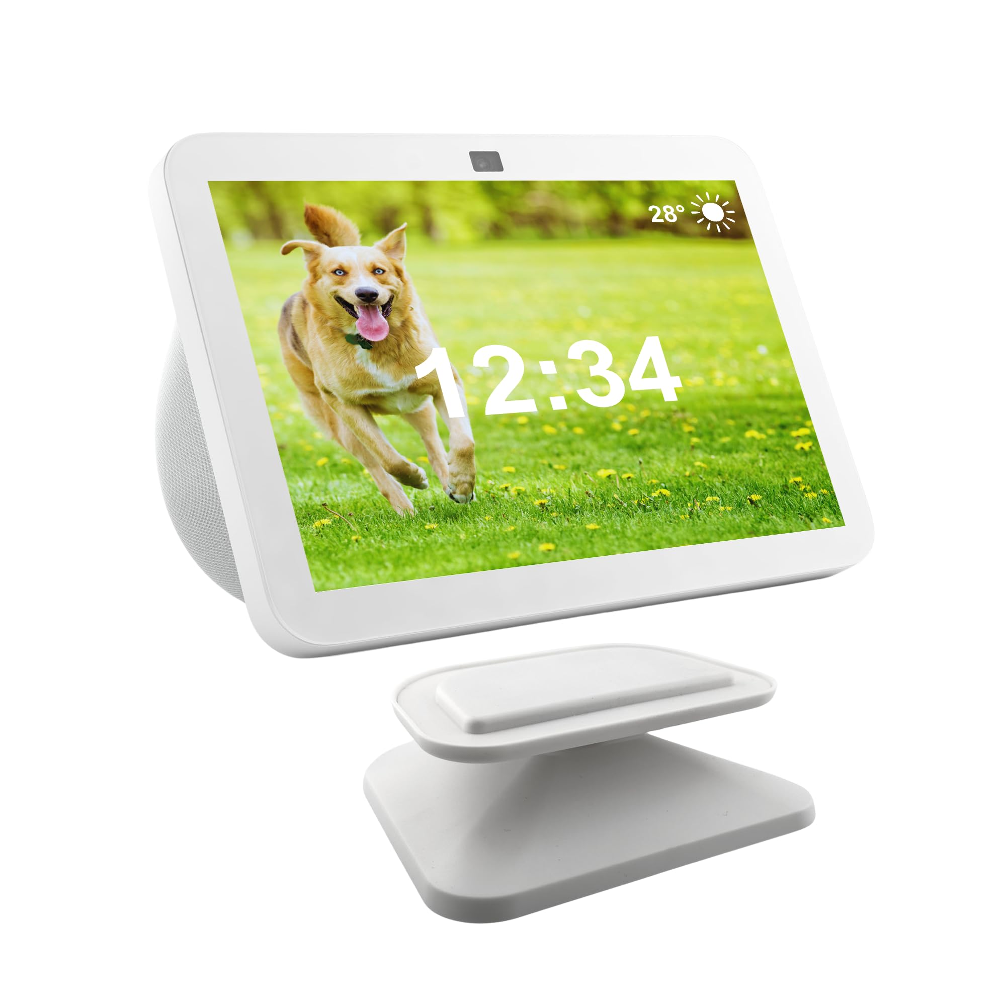 Sintron Adjustable Magnetic Stand Mount White For Sh?W 8 3Rd Gen, Smart Display Stand Holder With 360 Degree Rotation, Swivel & 