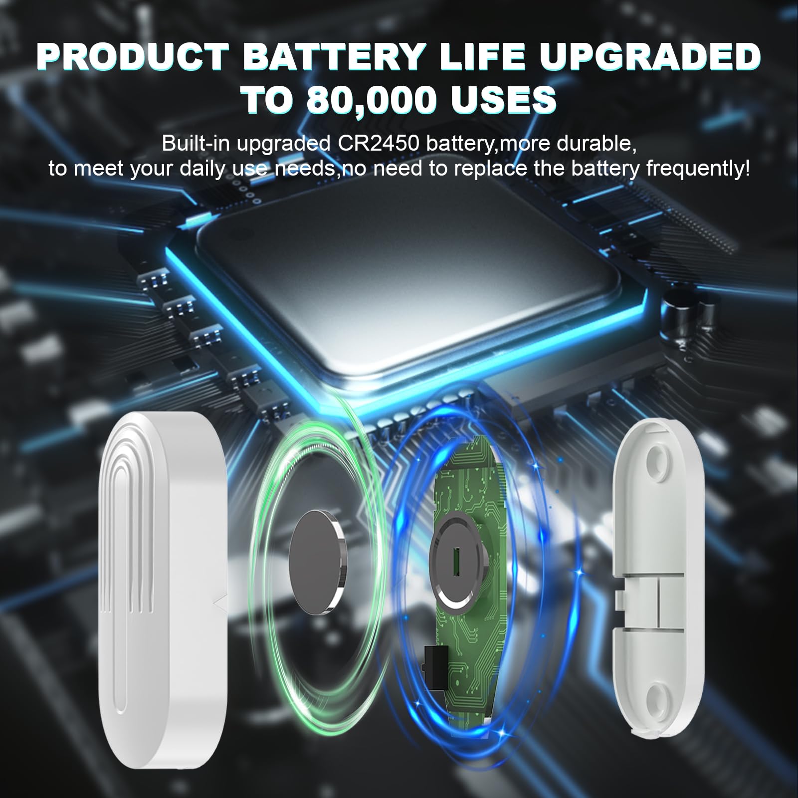 Daytech Wireless Door Sensor Chime Door Entry Chime With 800Ft Range 55 Chimes 5 Adjustable Volume Door Open Chime For Business/