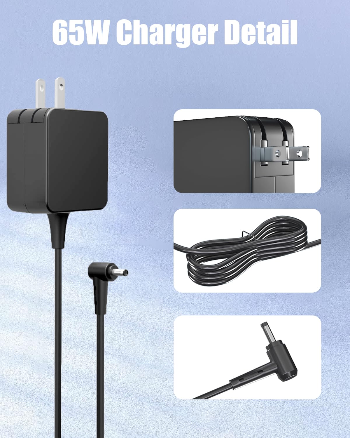 45W 65W Laptop Charger For Asus Vivobook 15 14 S15 S14 X540S X541 X512 X515J X202E Q504U F512 F513 F515 F412Da M712D E203M L210M Tp401 Tp412Fa M413Da Tm420Ia, Zenbook Ux360 Ux330 Ux305 Pc Cord 4Mm Tip