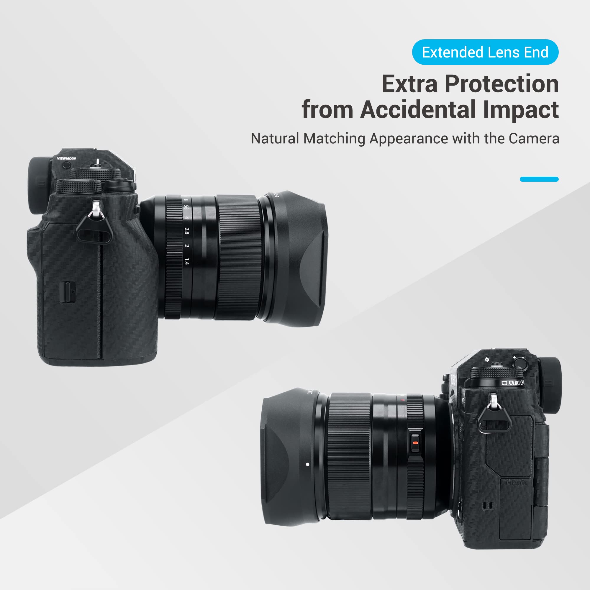 Jjc Metal Square Lens Hood For Fujifilm Fuji Fujinon Xf 23Mm F1.4 R Lm Wr & Xf 33Mm F1.4 R Lm Wr Lens Replaces Fuji Lh Xf23 Ii/L