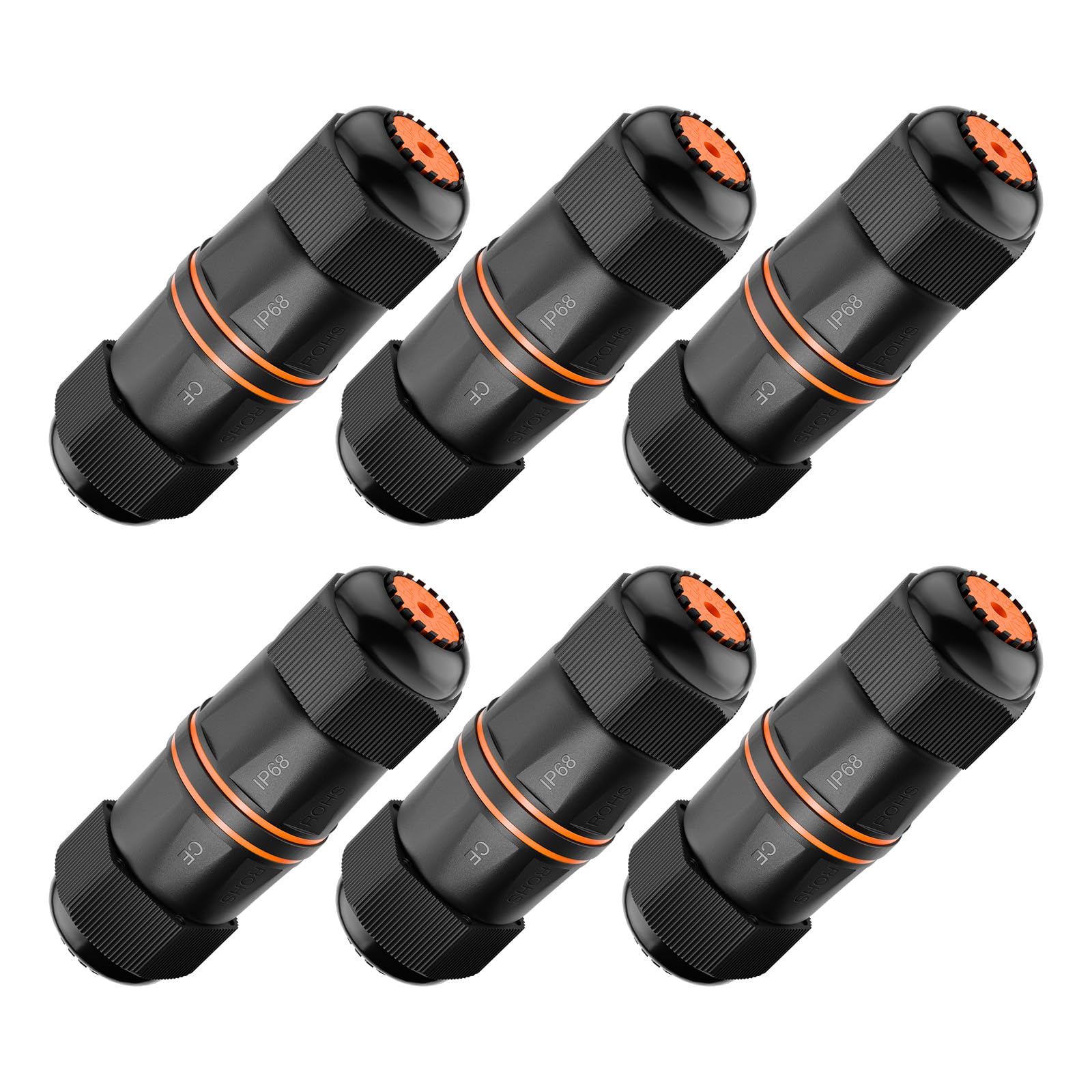 VCELINK CAT6A Waterproof Ethernet Coupler IP68 Short Profile, Female to Female Outdoor RJ45 Connector Shielded, Network Cable Ex