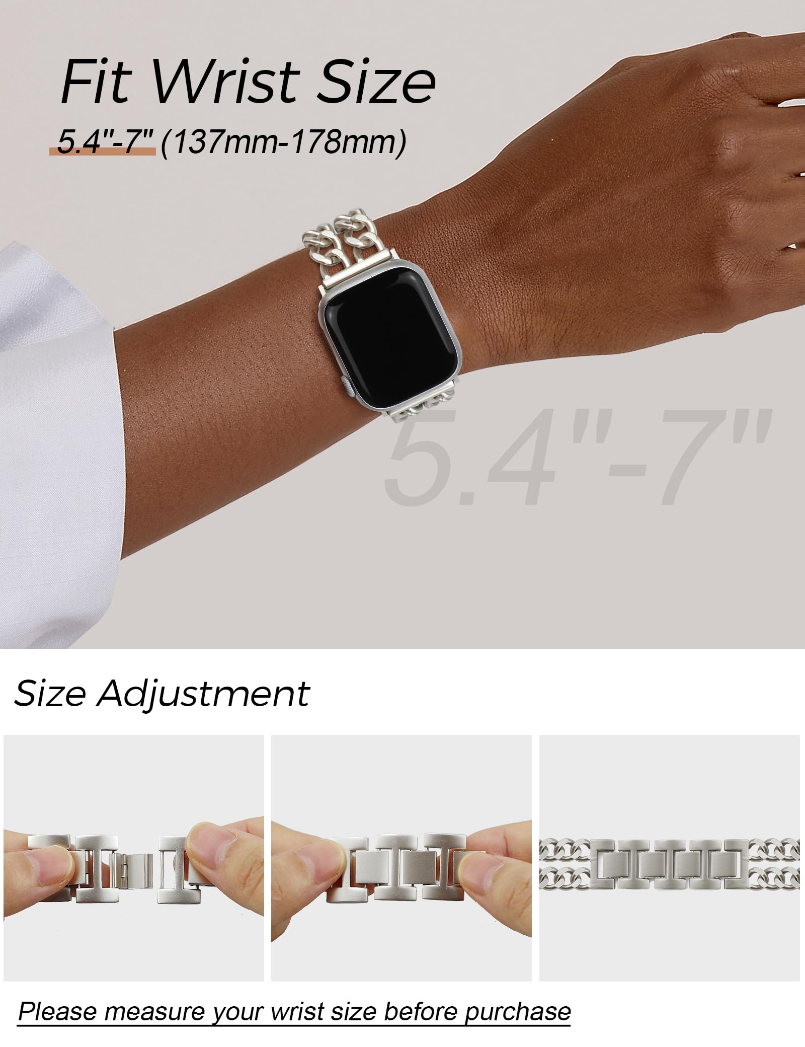 Jr.Dm Starlight Watch Bands For Women Compatible With Apple Watch Band 38Mm 40Mm 41Mm 42Mm (S10) Adjustable Metal Band Cowboy St