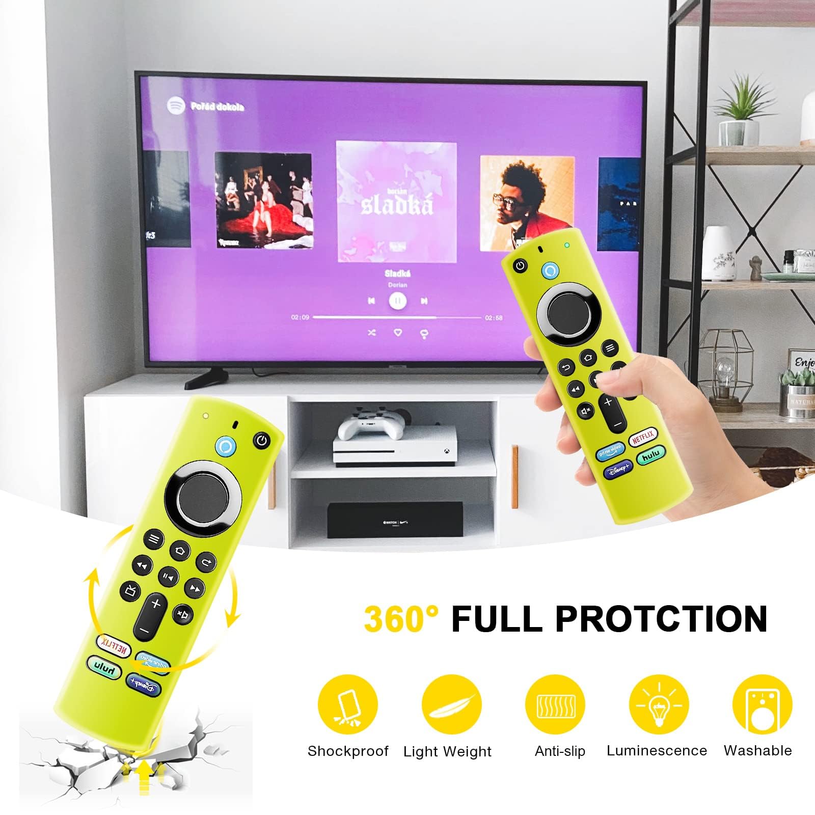 Climberer Firestick Remote Cover, 3 Pack Compatible With Fire Tv Stick 4K, Easy To Find, Comprehensive Protection, Ergonomic Des