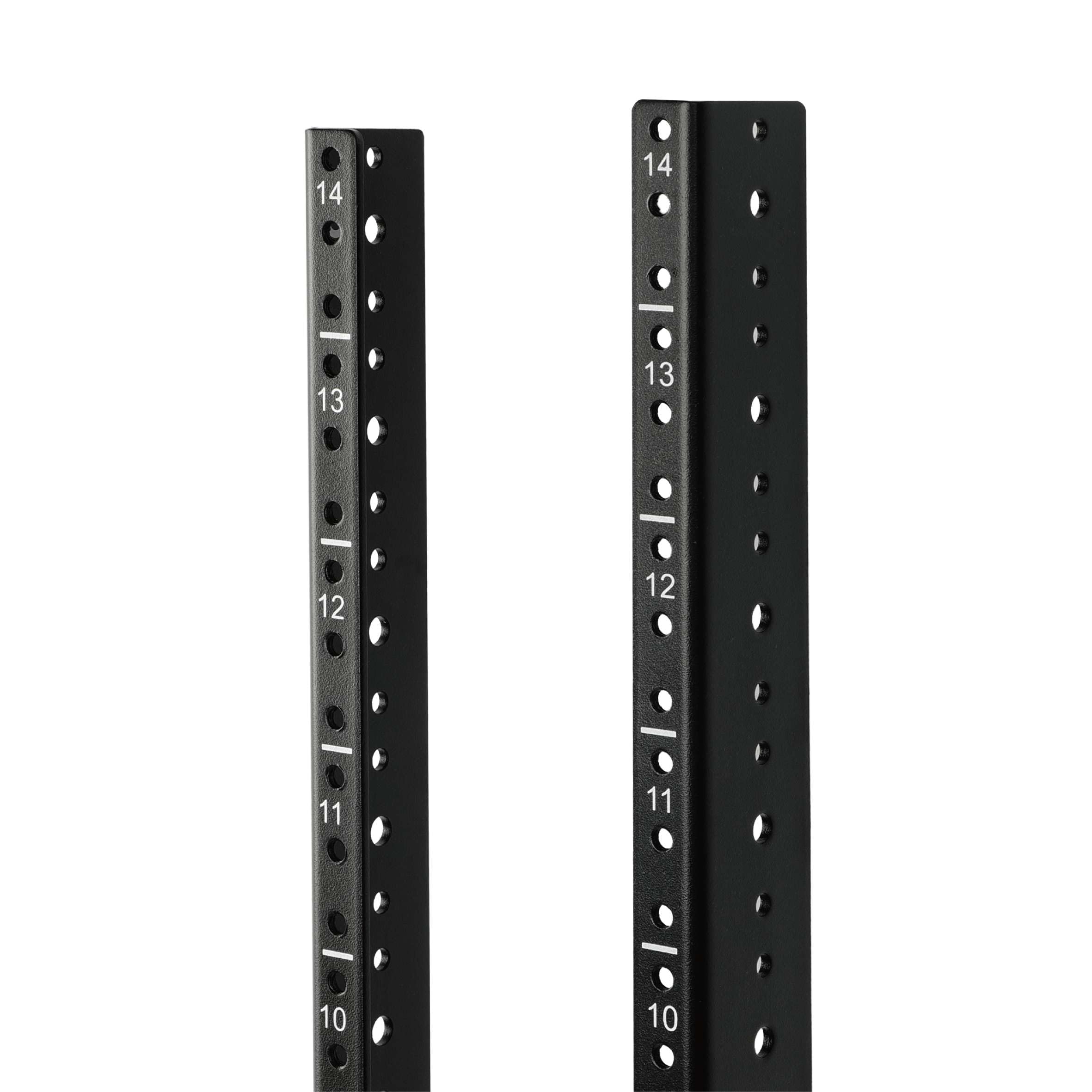 Tecmojo 14U Vertical Rack Rail Pair Kit DIY Rack Rails Kit, 12-24 Screws Included to Mount Equipment 2U-20U