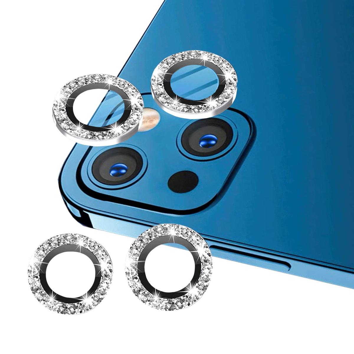 Nothers (2 Sets) Compatible With Iphone 13 Camera Lens Protector Glitter, Apple Iphone 13 Camera Protector Bling, 13 Lens Protec