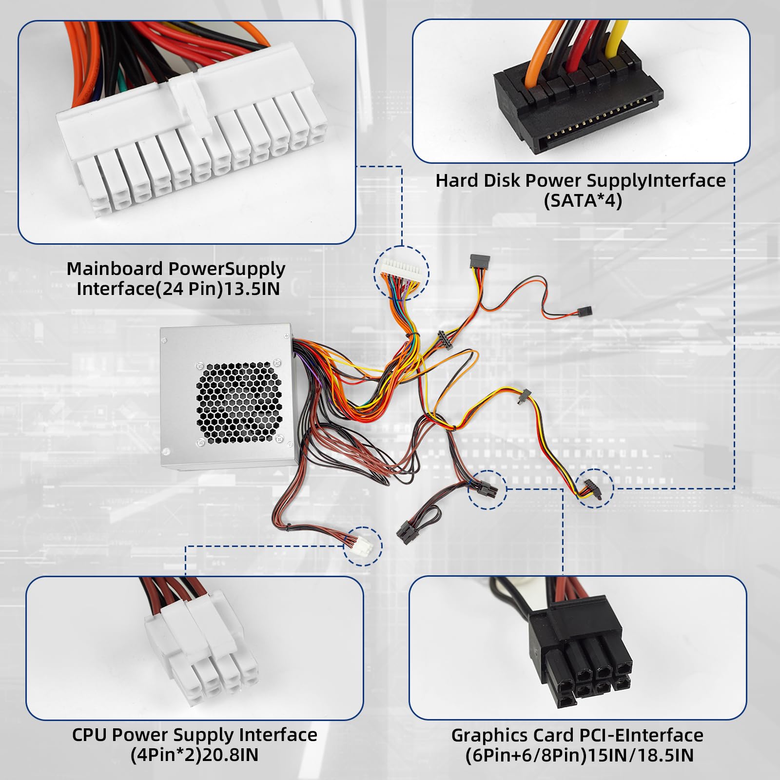 Upgraded Hu460Am 01 Wc1T4 D460Am 03 460W Power Supply Compatible With Dell Xps 8930 8920 8910 8900 8700 8300 Alien Ware Aurora R
