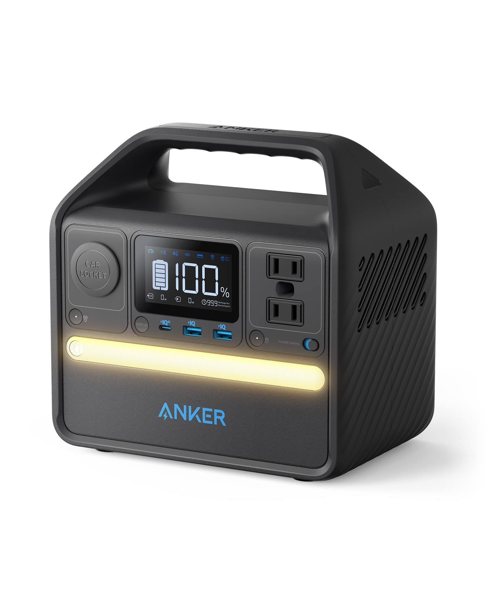 Anker 521 Portable Power Station Upgraded With Lifepo4 Battery, 256Wh 6 Port Powerhouse, 300W (Peak 600W) Solar Generator (Solar