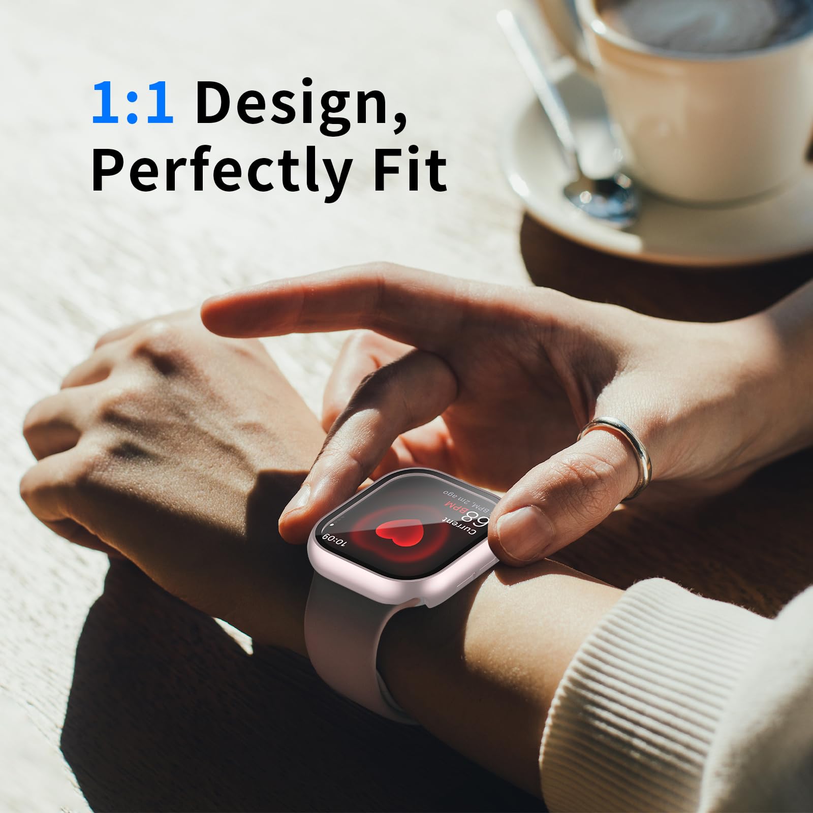 Landhoo 6 Pack Case With With Tempered Glass Screen Protector For Apple Watch Series 10 42Mm(2024), Hard Pc Ultra Thin Scratch R