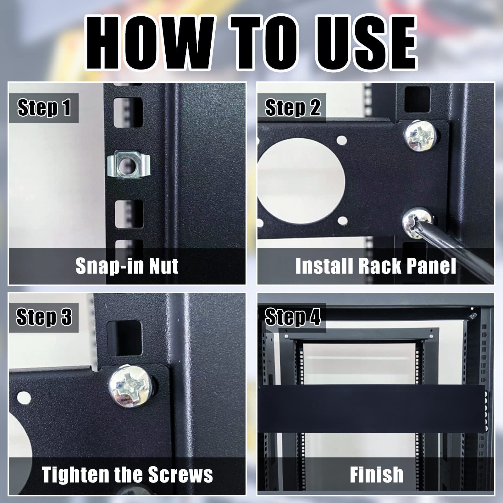 2 Pack 2U Horizontal Mount Cable Management 19 Inch Cable Management Panel 12 Slot Cable Rack Cable Duct Organizer Server Cable