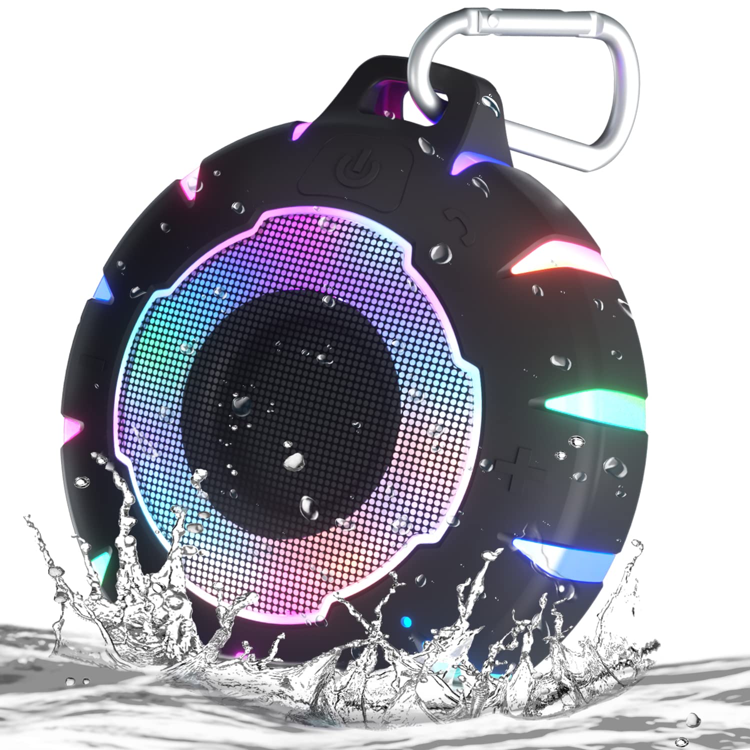 Heysong Waterproof Bluetooth Shower Speaker With Waterproof Phone Pouch, Portable & Durable, Ideal For Shower, Pool, Beach & Kay