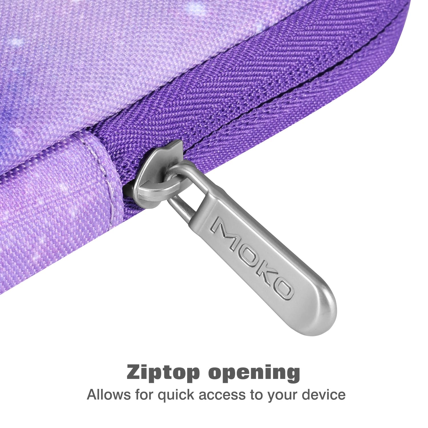 MoKo 9 11 Inch Tablet Sleeve Bag Carrying Case Fits iPad air 5 10.9' 2022, iPad Pro 11 M2 2022 2018, iPad 10th 10.9,iPad 9/8/7th Gen 10.2,iPad Air 4 10.9/Air 3 10.5,Tab S8/S9 11', Purple Starry Sky