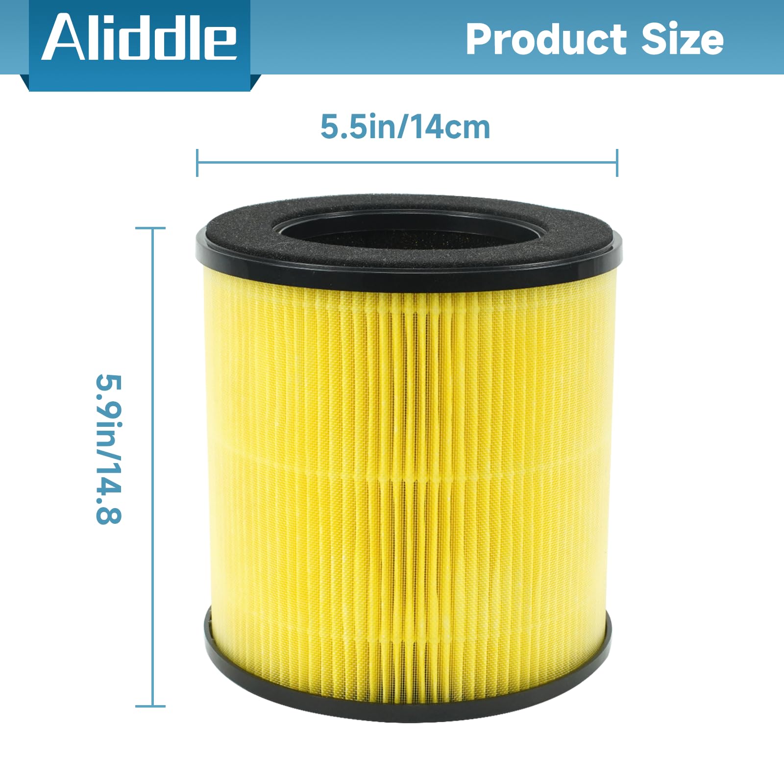 Aliddle B D02U,B D02L H13 True Hepa Filter Set, Compatible With Koios B D02L Purifier,Compatible With Vewior B D02U Purifier, 3