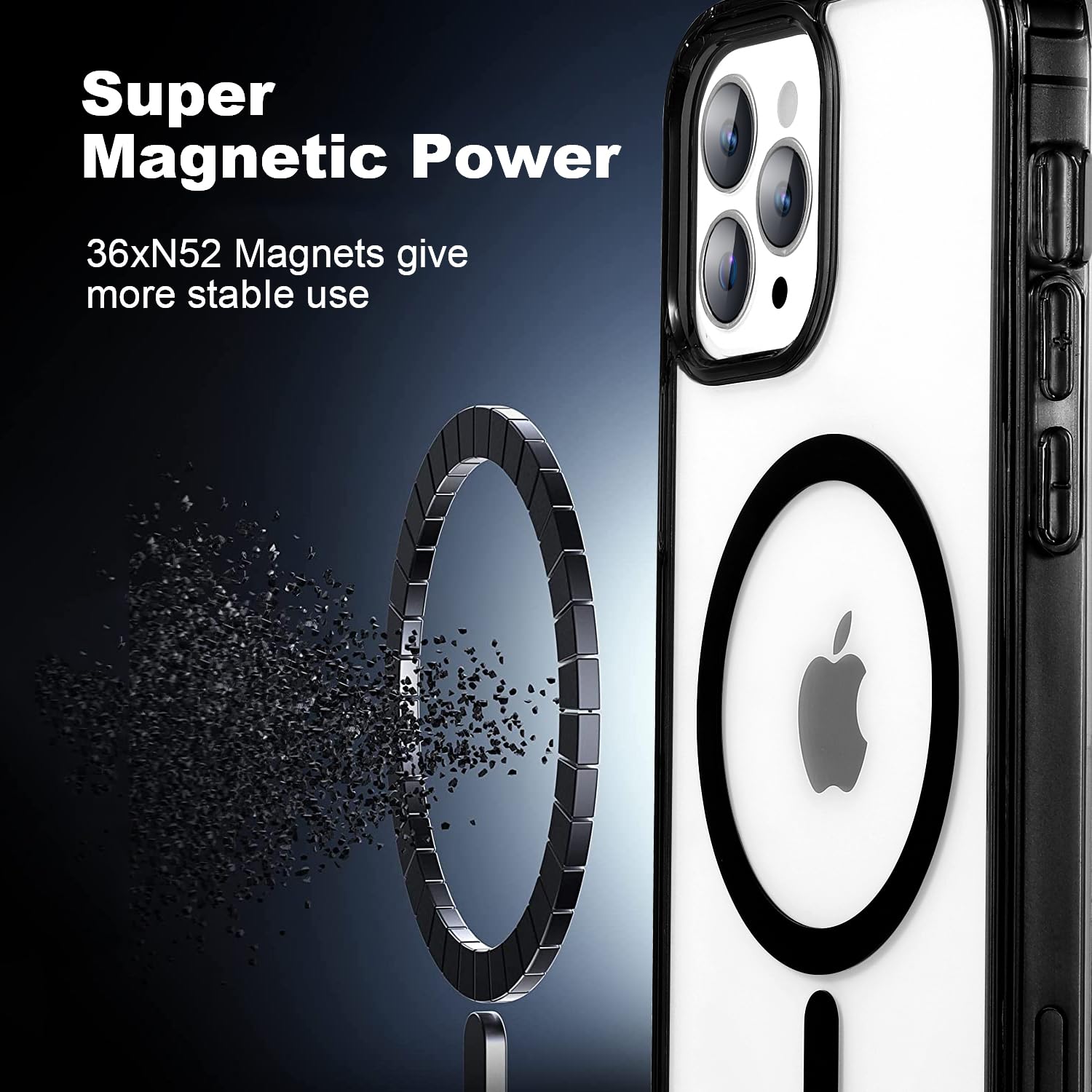 Gyizho Magnetic Case For Iphone 15 Pro Max Case, [Military Grade Drop Tested] [Compatible With Magsafe] Slim Protective Cover, N