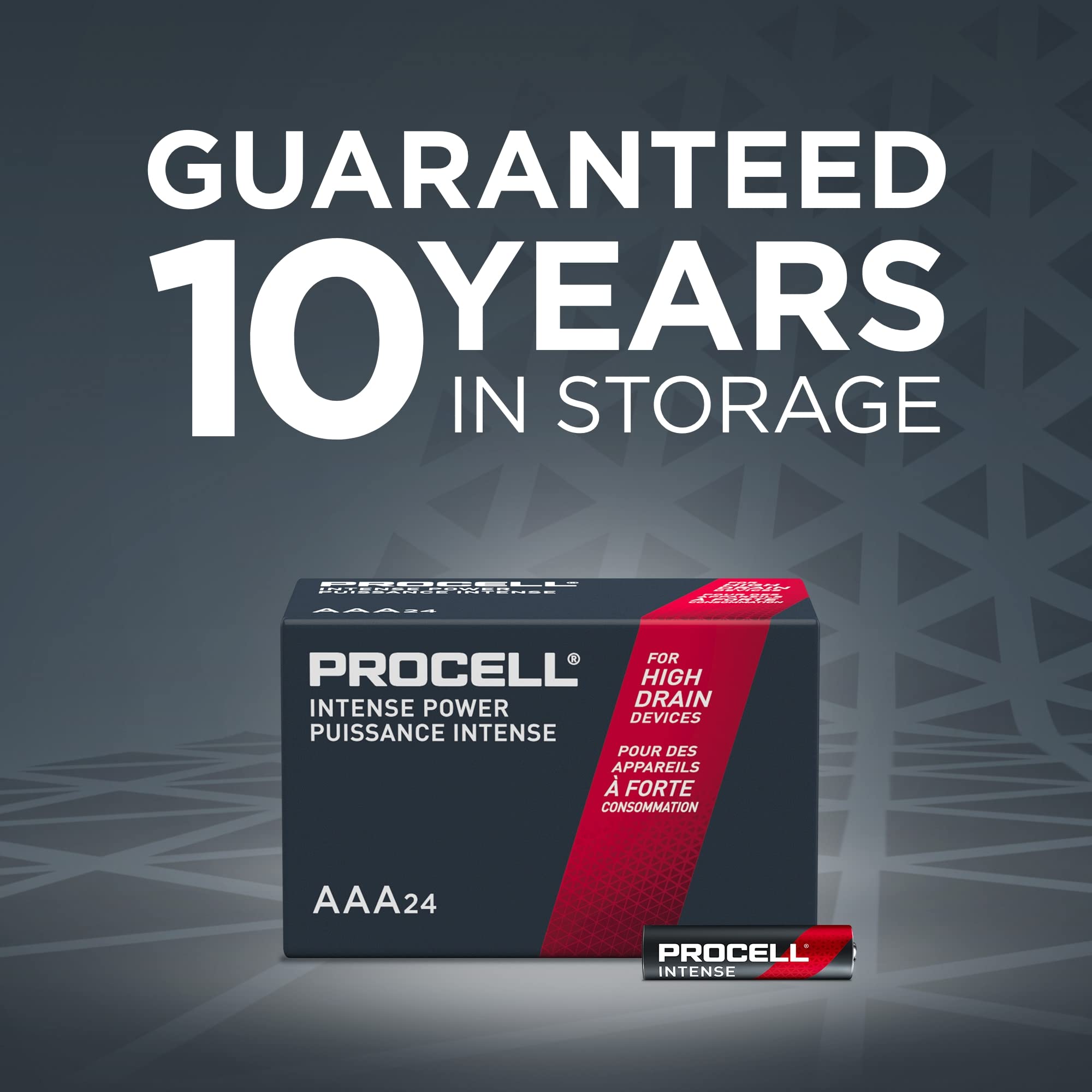 Procell Intense Aaa High-Performance Alkaline Batteries (144 Pack), 10-Year Shelf Life, Bulk Value Pack For High Power Professio