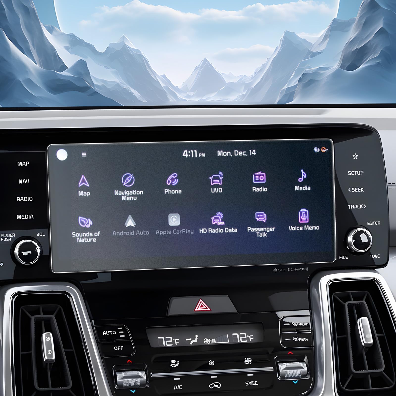 Yee Pin For 2023 Kia Sorento Mq4 Lx 10.25' Screen Protector Tempered Glass Matte Finish Anti Glare For 2021 2022 2023 Kia Sorento Accessories, Kia Sorento Screen Protector Matte