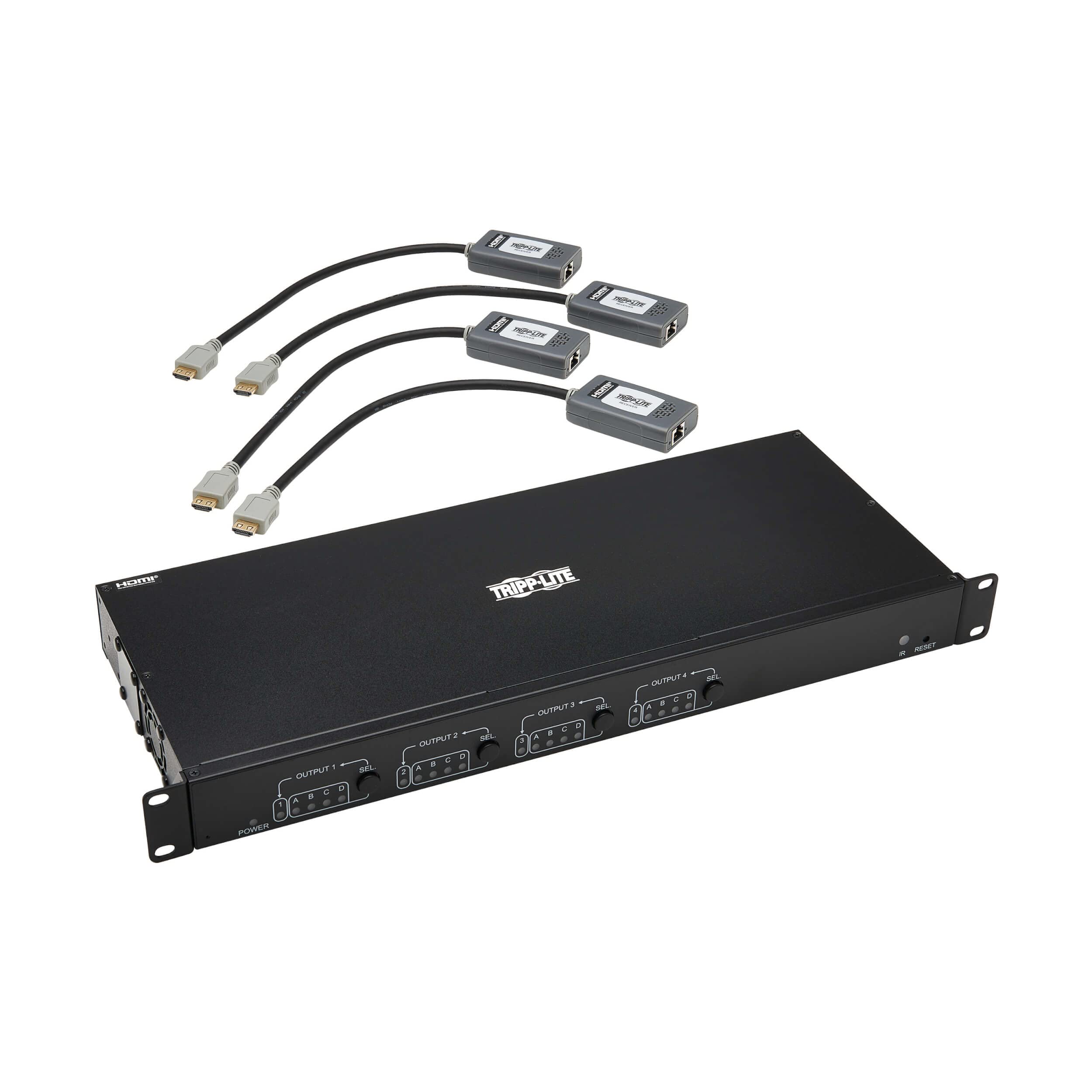 Eaton Tripp Lite Series 4X4 Hdmi Over Cat6 Matrix Switch Kit, Switch/4X Pigtail