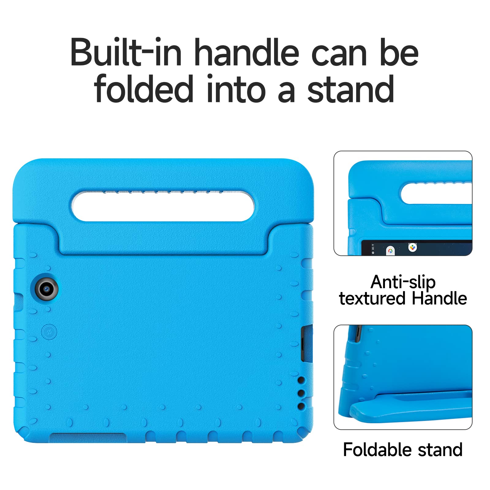 Simpleway Kids Case For Onn 8 Gen 3 2022 Release 8 Inch Models 100071483, Shockproof Lightweight Handle Stand Holder Kids Tablet