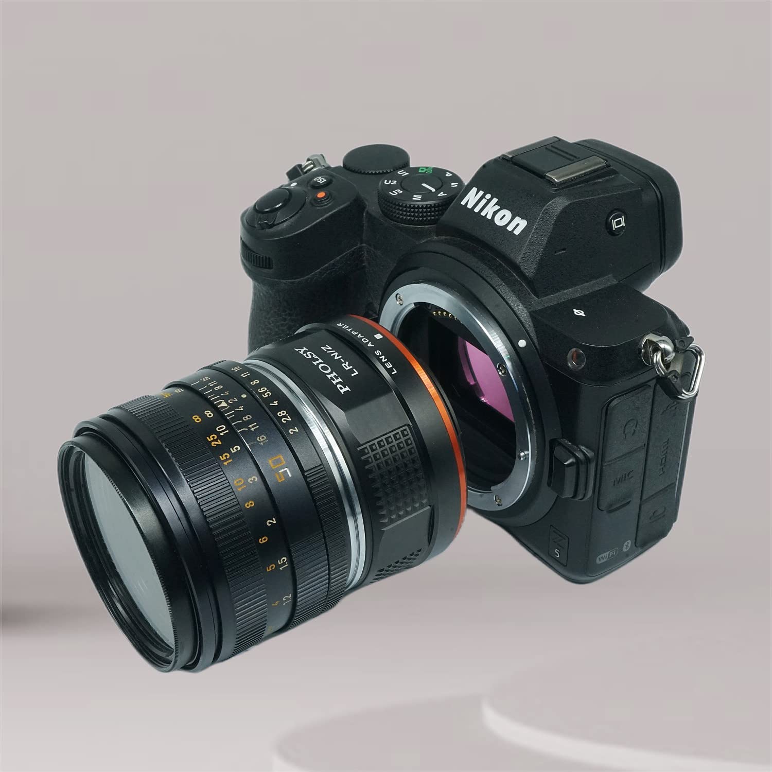 Pholsy Lens Mount Adapter Compatible With Leica R Lens To Nikon Z Mount Camera Body Compatible With Nikon Z Fc, Z30, Z9, Z8, Z6