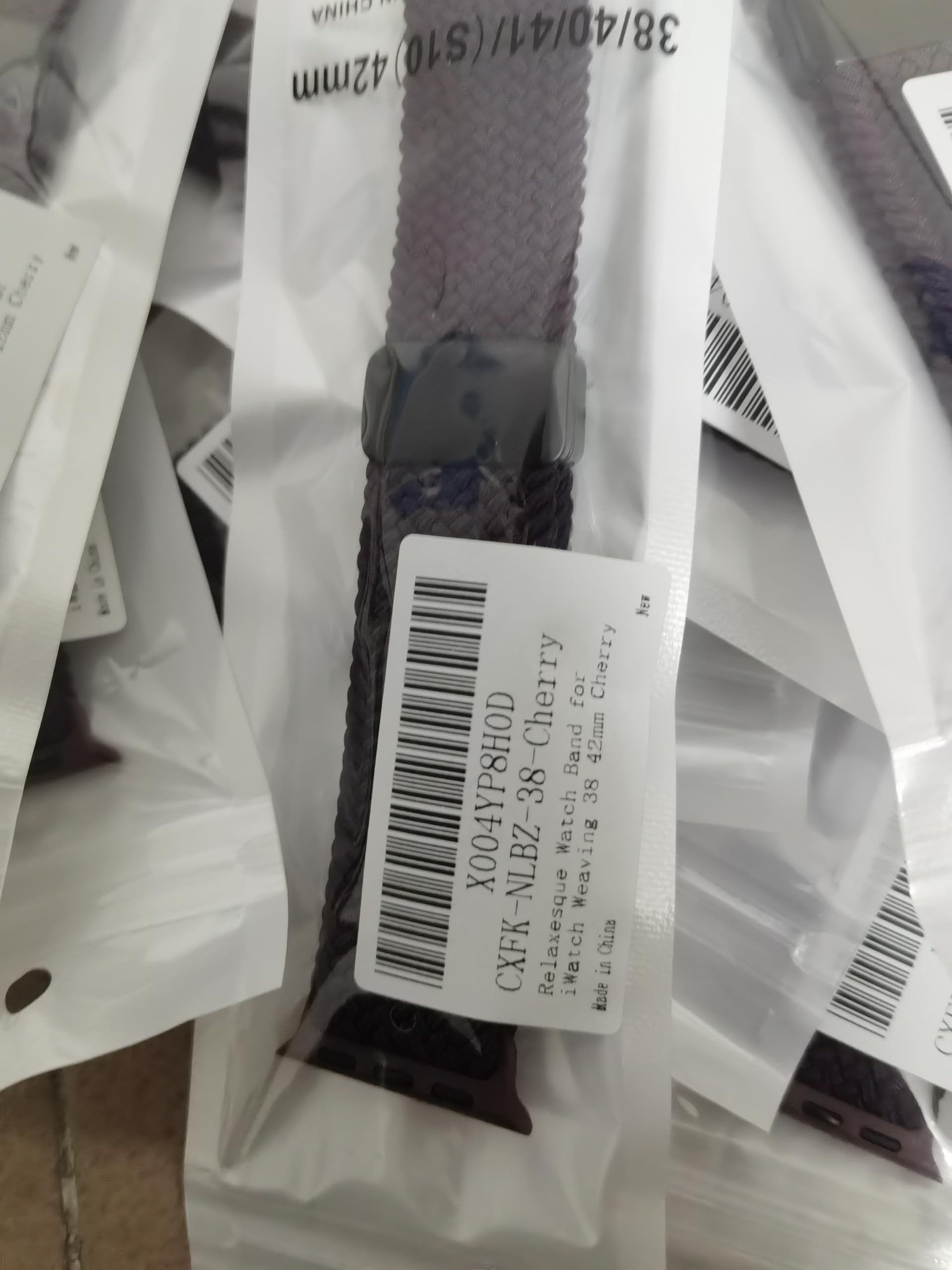 Relaxesque Watch Bands For Men and Women, Lightweight for Sport and Workout, 38mm 40mm 41mm 42mm Cherry