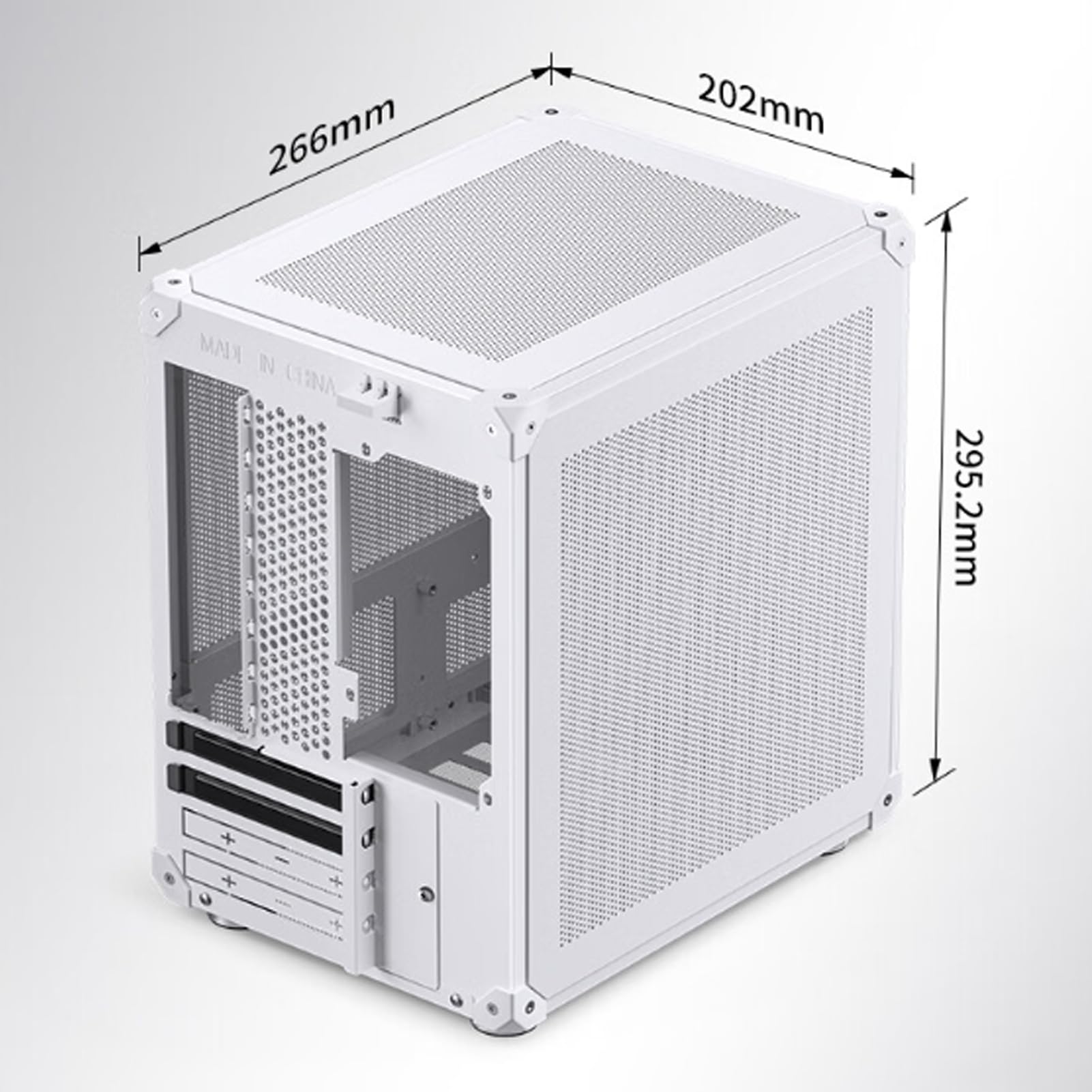 Jonsbo C6 White Mini Matx Mesh Case,Simple Compact Desktop Micro Atx Chassis,Upper Cover/Side Panel Tool Free Open Pc Case, Atx