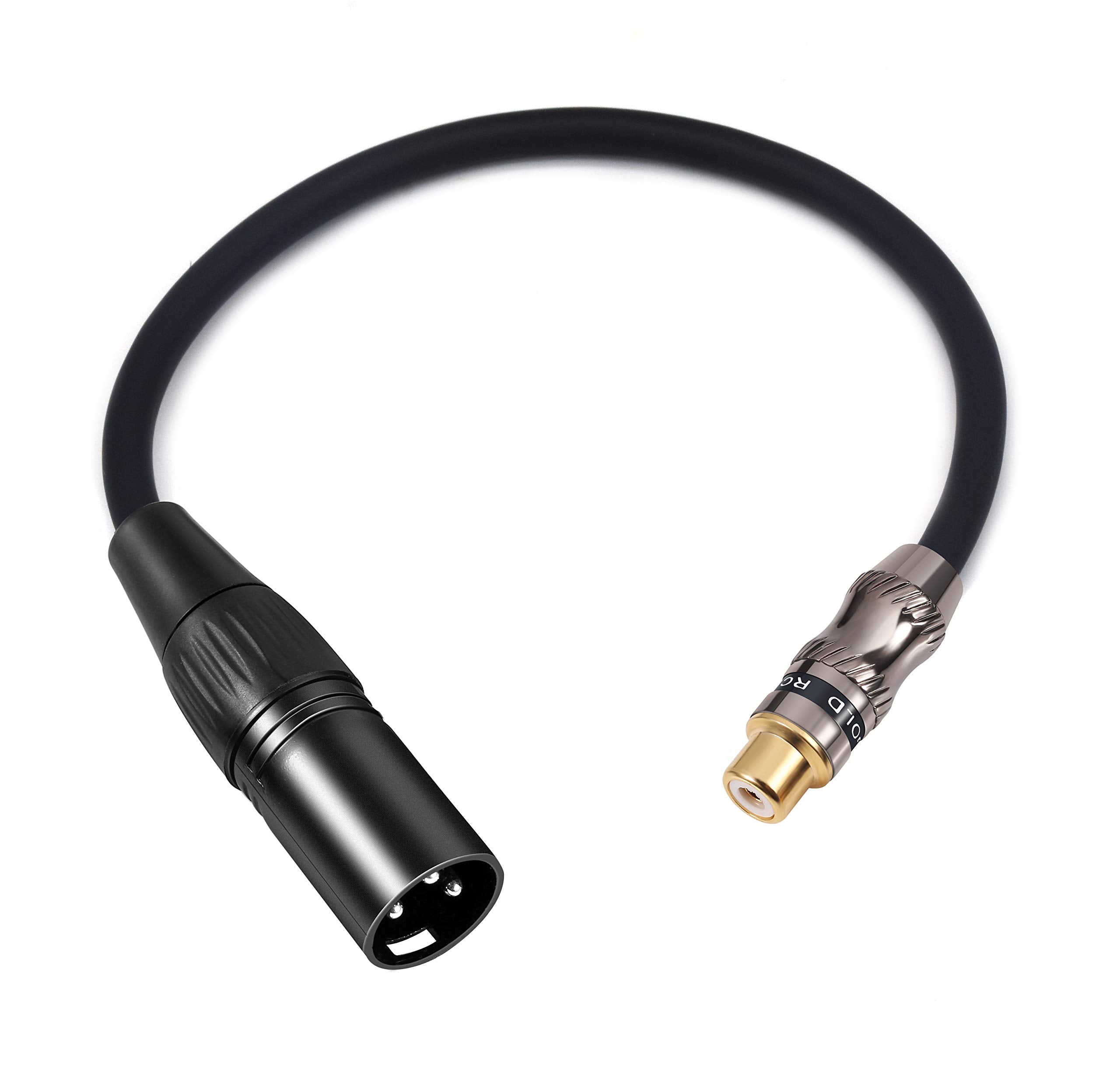 Devinal Xlr To Rca Female Adapter, Rca To Xlr Male Short Cable Converter, Gender Changer Audio Connector Coupler For Mixer Recor