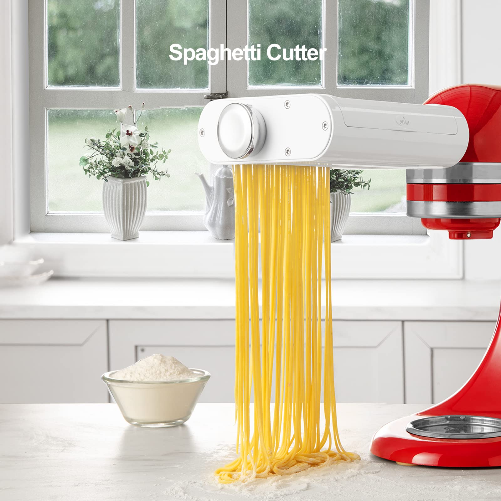 Antree 3 1 Pasta Maker Attachment For Kitchenaid Includes Pasta Sheet Roller Attachment & Spaghetti Cutter & Fettuccine Cutter A