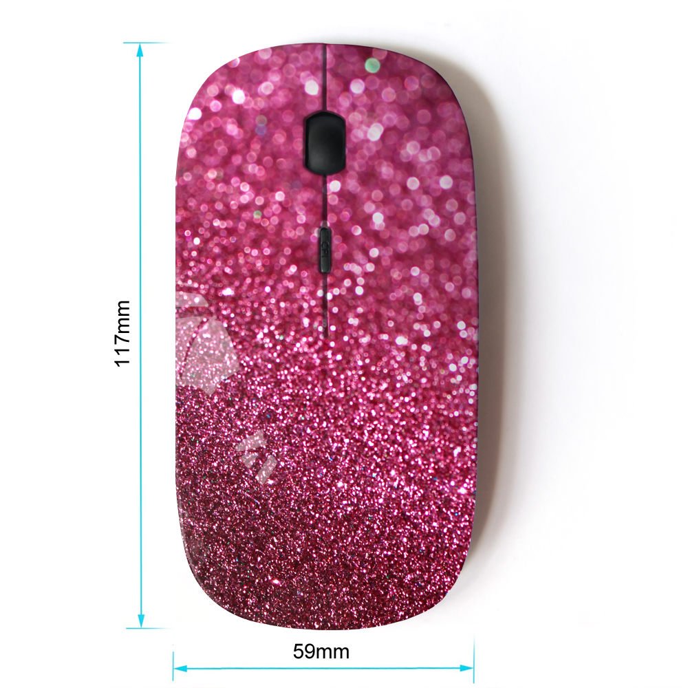 Koolmouse [ Optical 2.4G Wireless Mouse [ Glitter Pink Purple Bling Sand Reflective ]