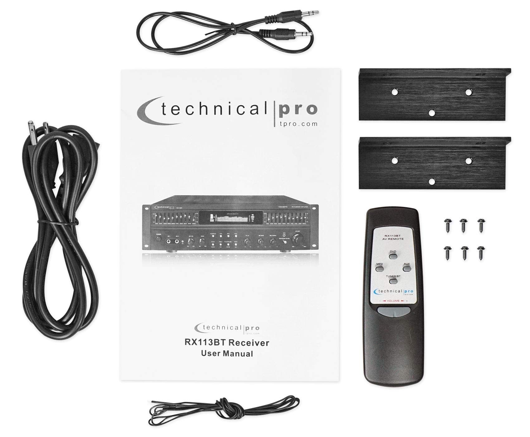 Technical Pro Rx113Bt 1500W Bluetooth Home Receiver Amplifier Amp W/ 10 Band Eq